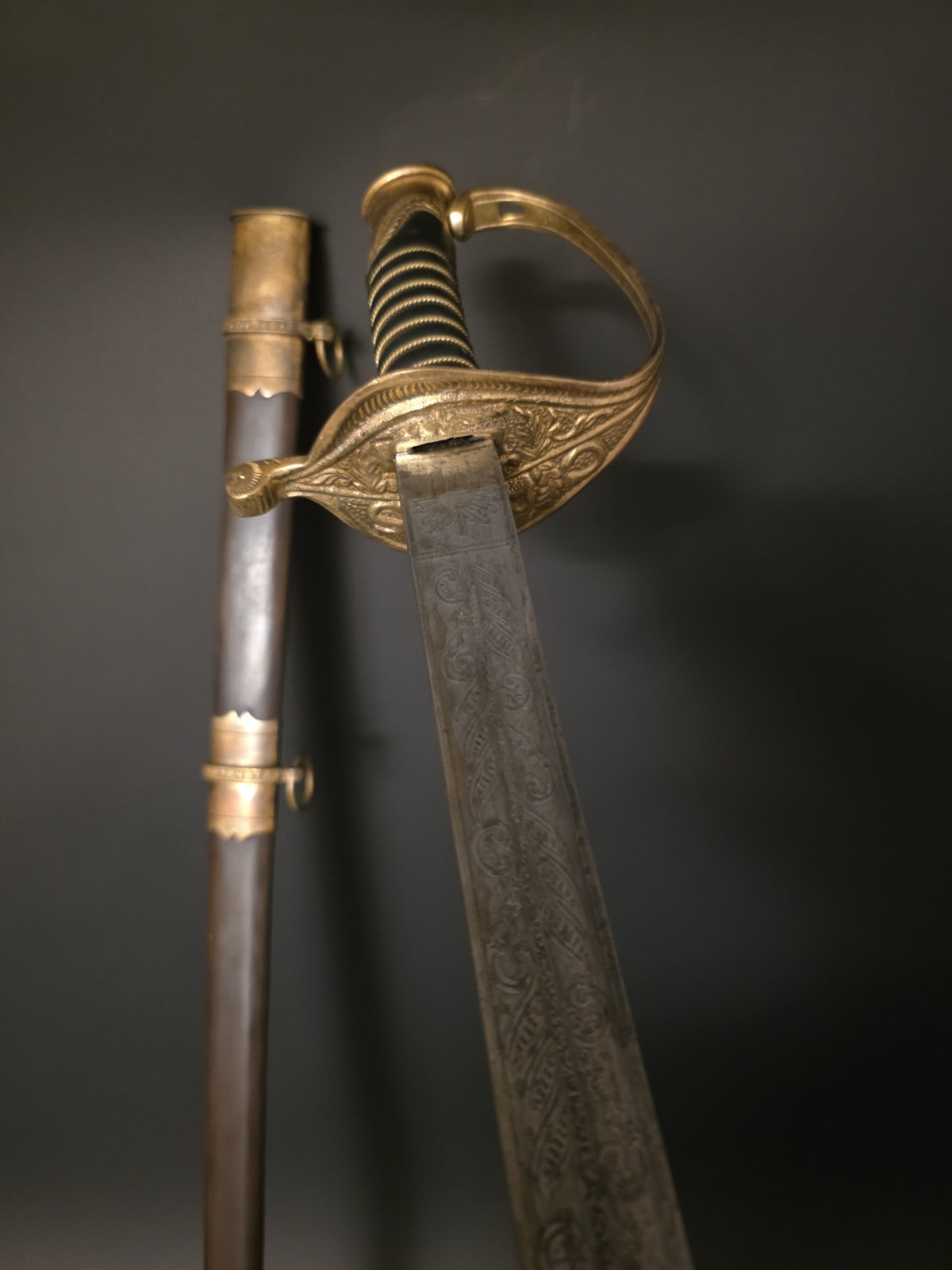 Antique Style Fayetteville Armory Civil War Officers Confederate CS Sword 