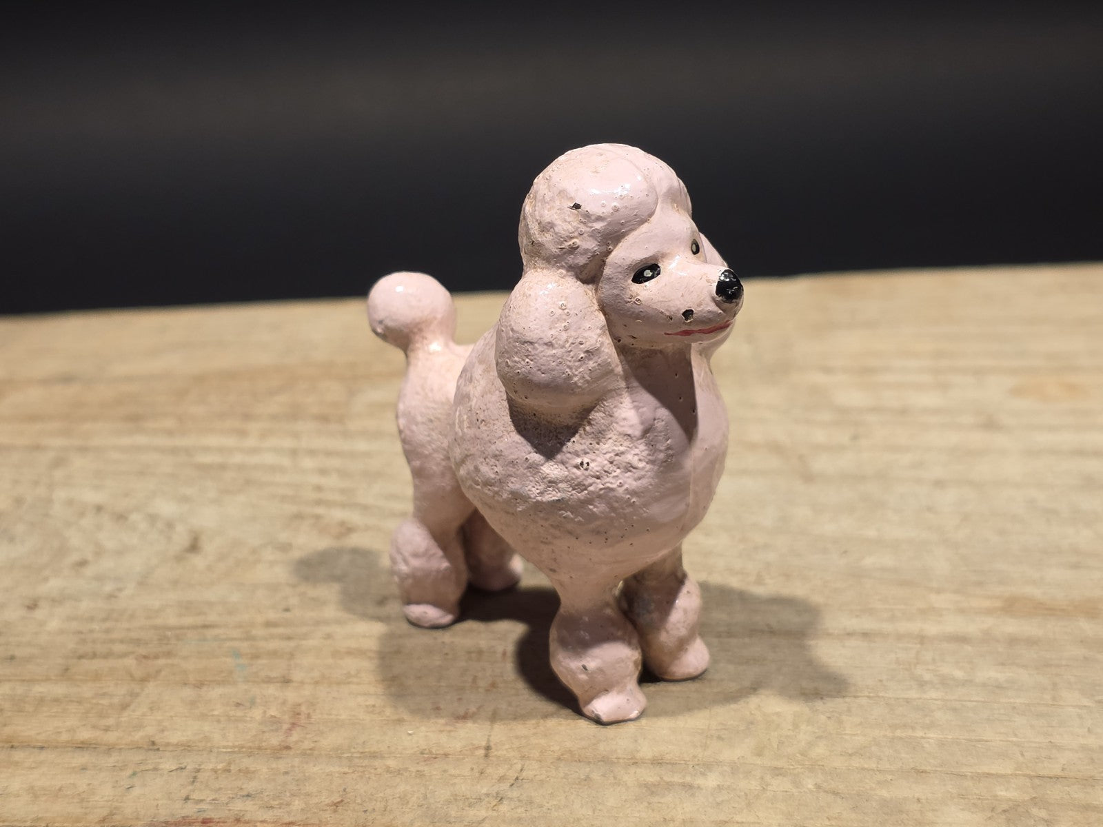 Cast Iron Pink Poodle Dog Figurine – Vintage Style Poodle Statue