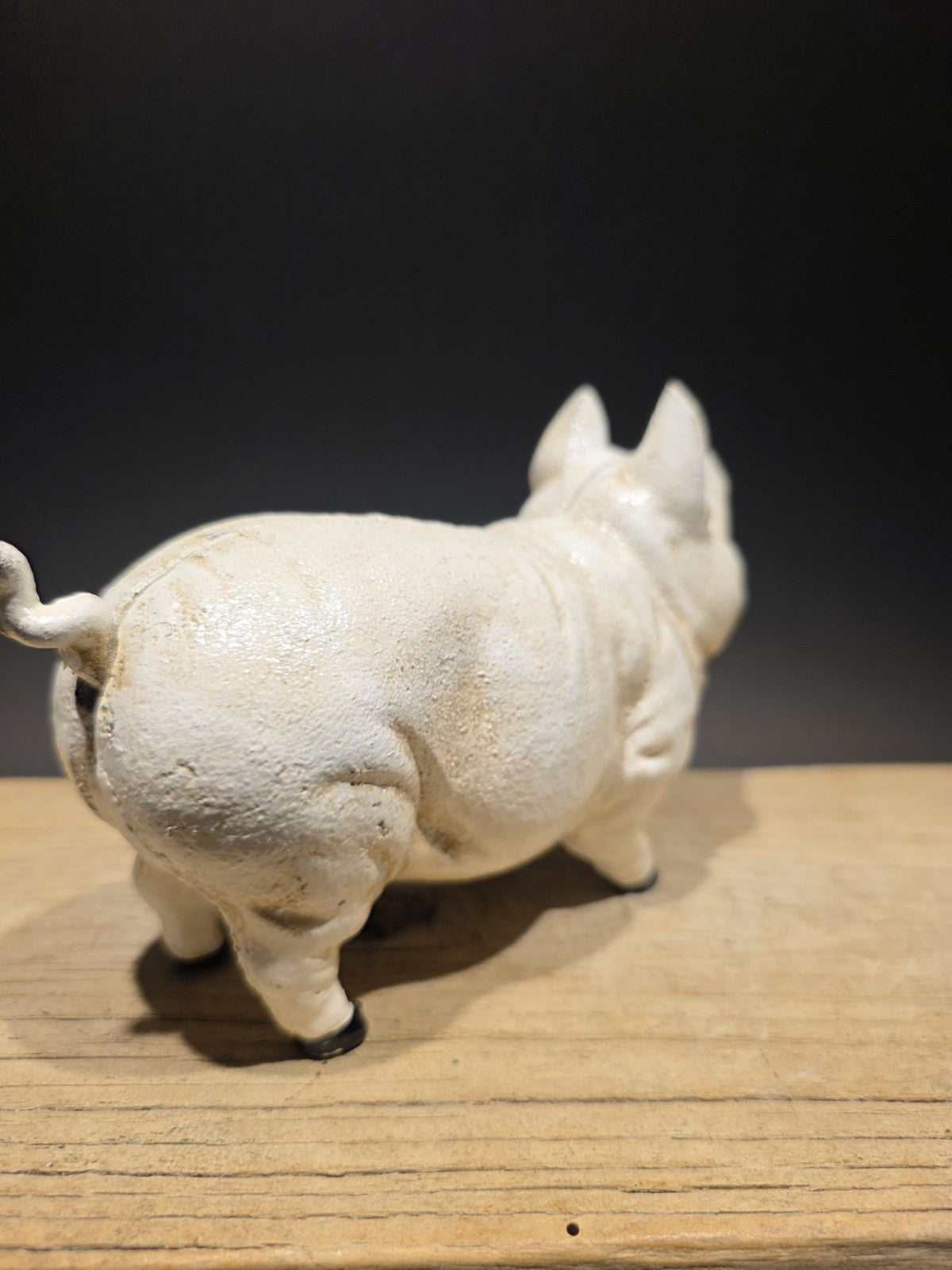 Antique Style Cast Iron Mechanical Hog Pig Coin Bank