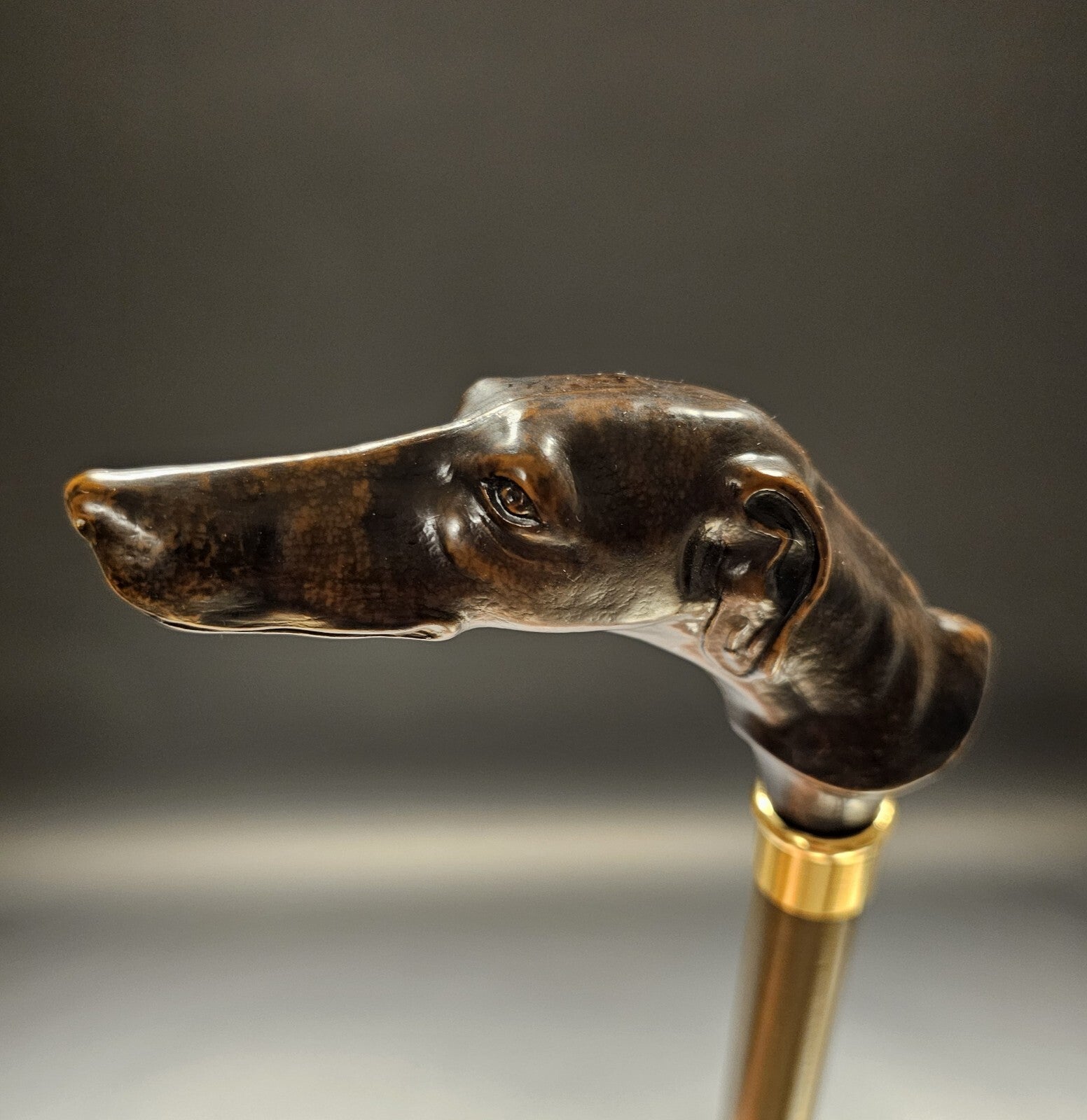 36" Antique Style Greyhound Dog Walking Stick Cane