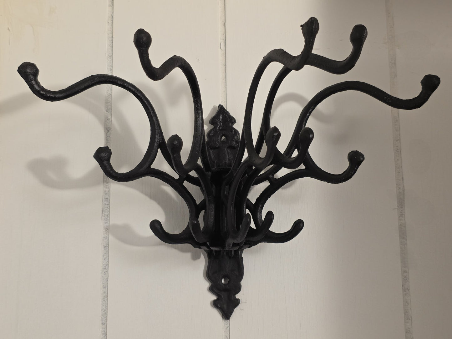 Antique Vintage Style Wall Hook Swivel Folding Coat Hanger Hardware Black Finish