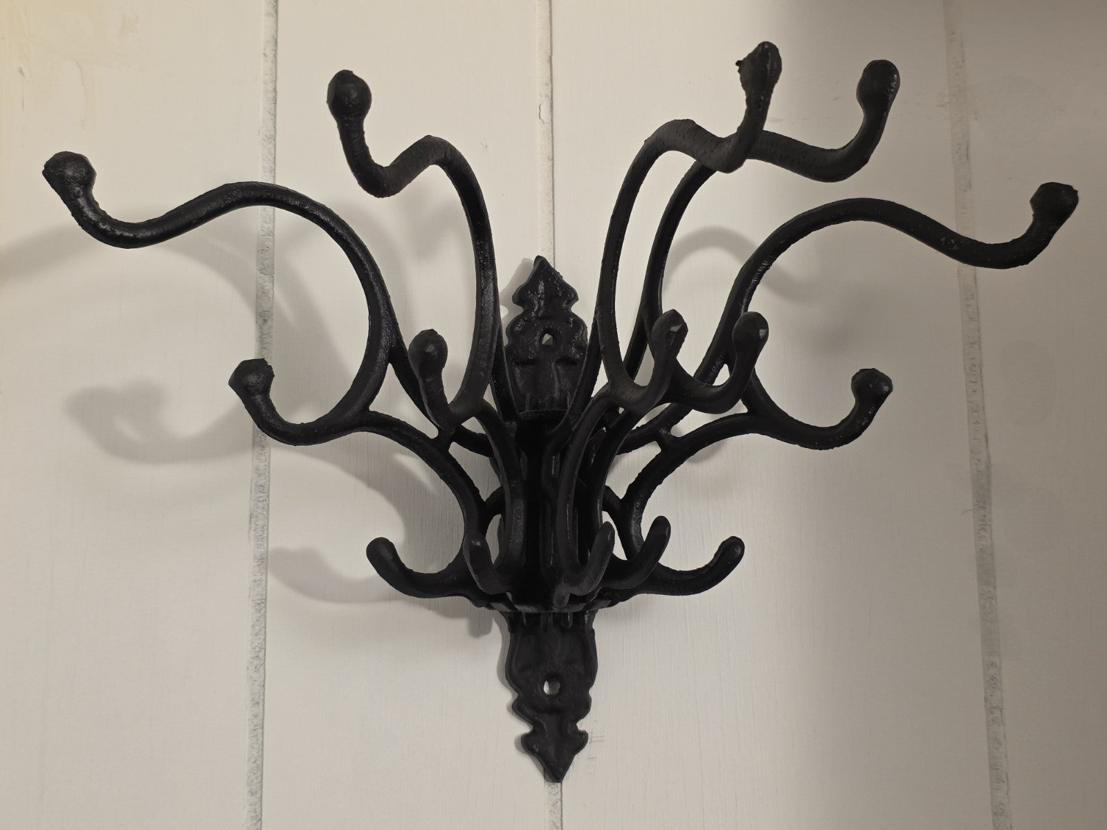 Antique Vintage Style Wall Hook Swivel Folding Coat Hanger Hardware Black Finish