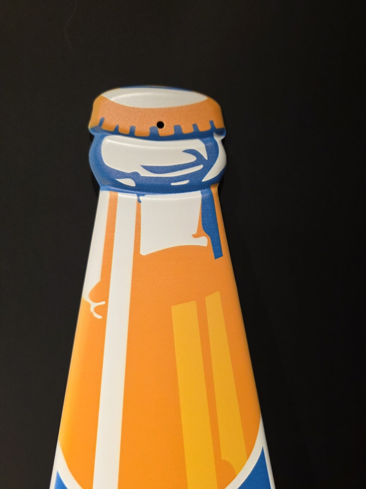 22" Vintage Style Metal Die Cut Fanta Bottle Sign