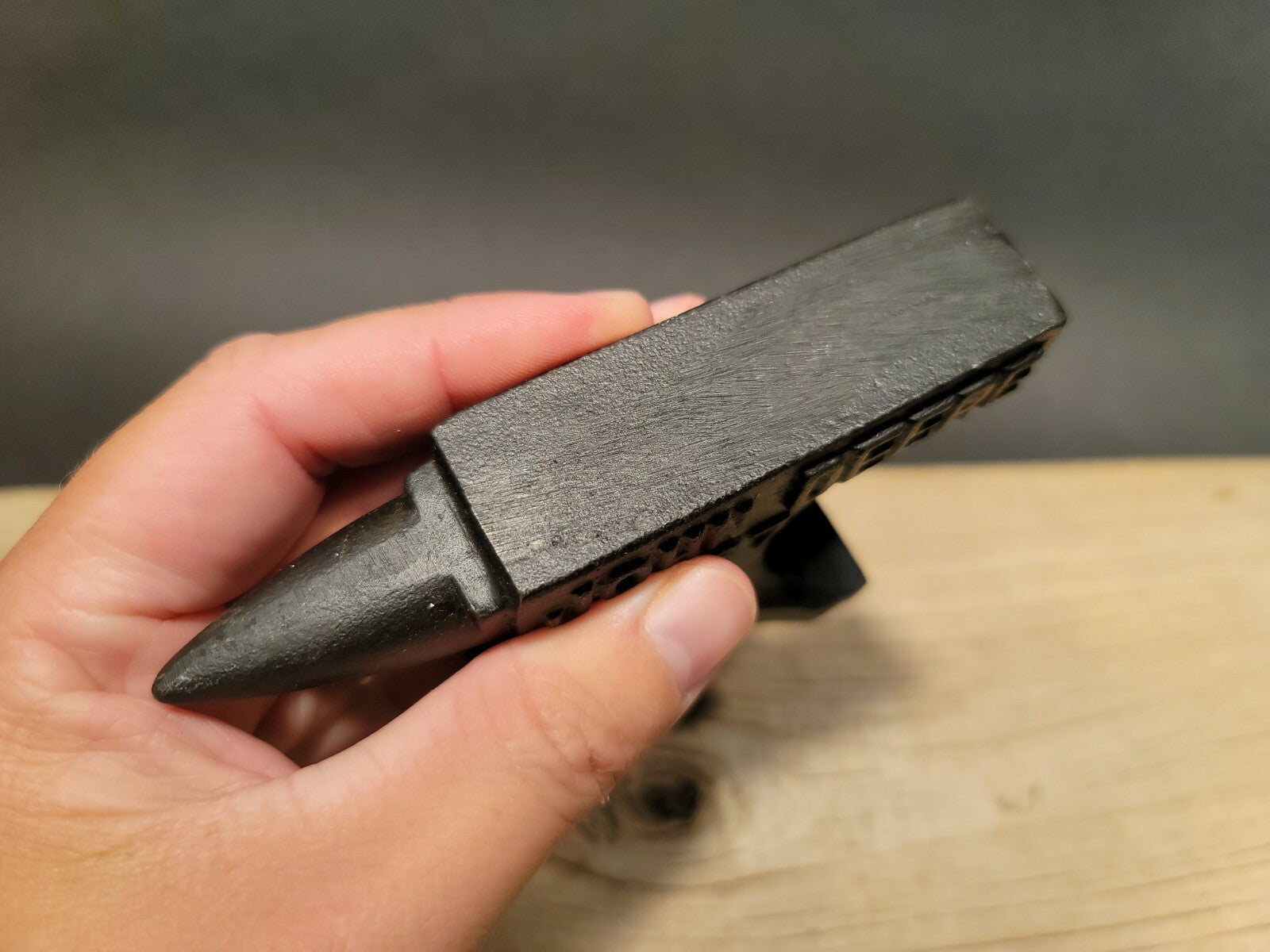 Vintage Antique Style Cast Iron "John Deere"  Miniature Anvil