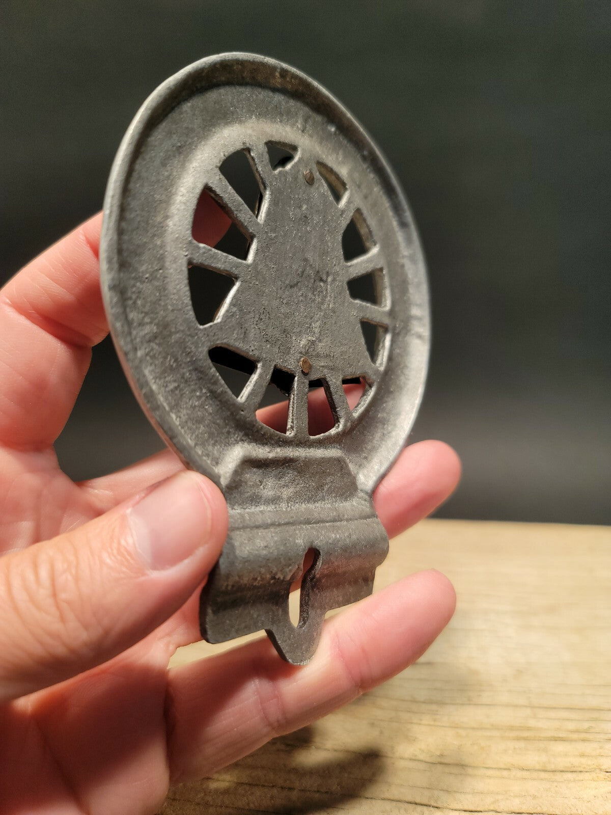 Antique Vintage Style Aluminum Good Roads Club License Plate Fob Topper
