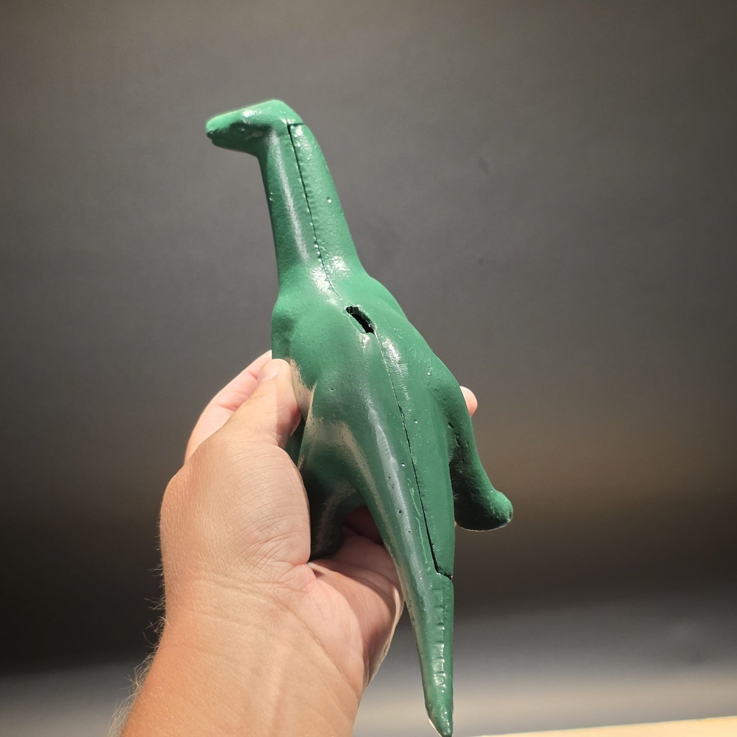 Antique Style Cast Iron Brontosaurus Dinosaur Coin Bank