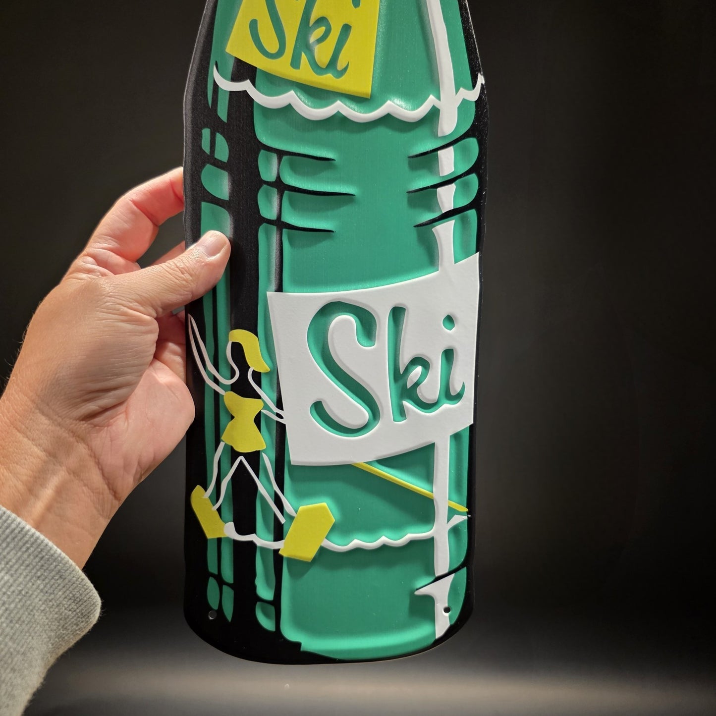22" Vintage Style Ski Soda Advertising Metal Wall Sign