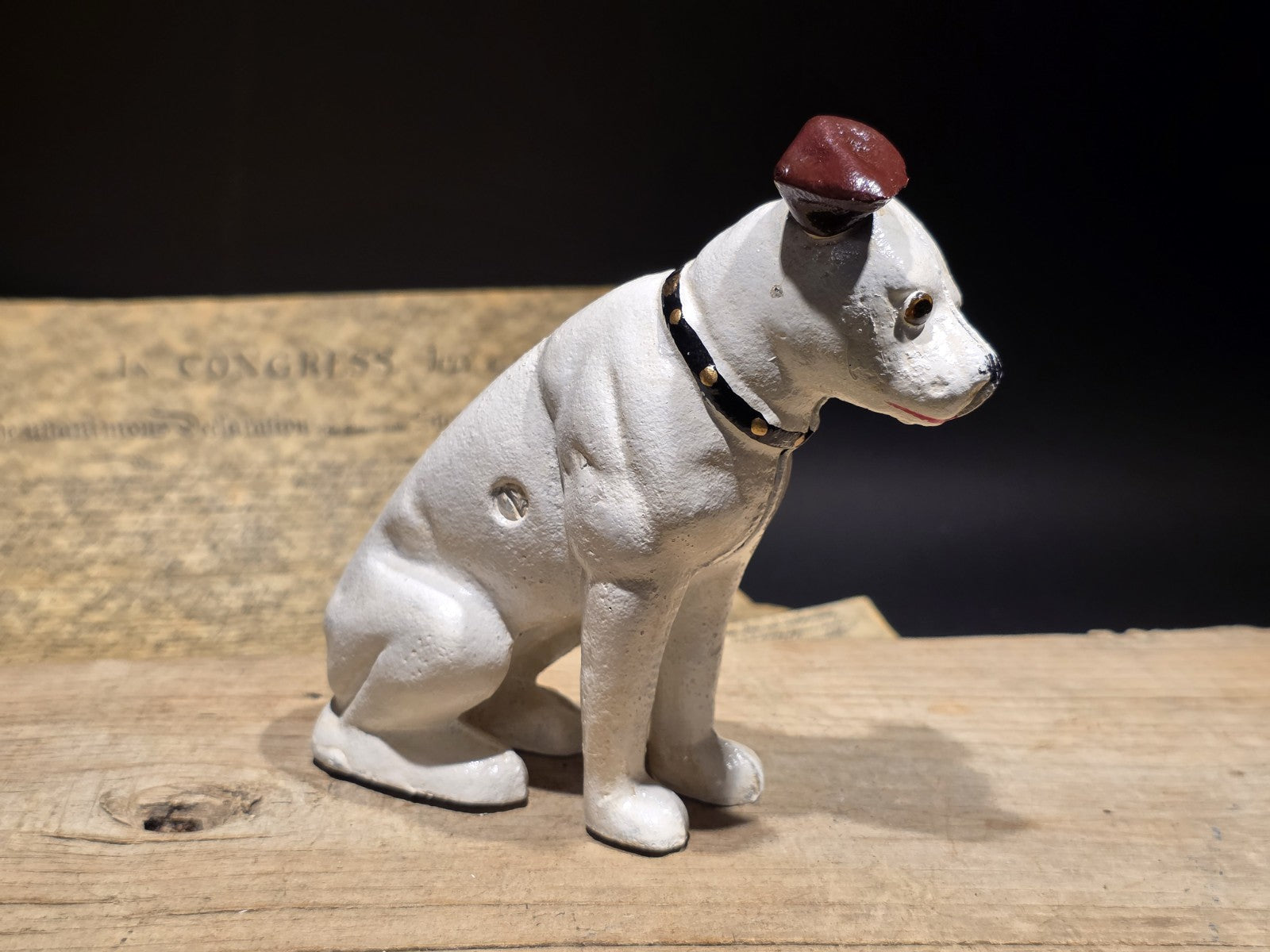 6" Vintage Style Nipper Dog Cast Iron Coin Bank