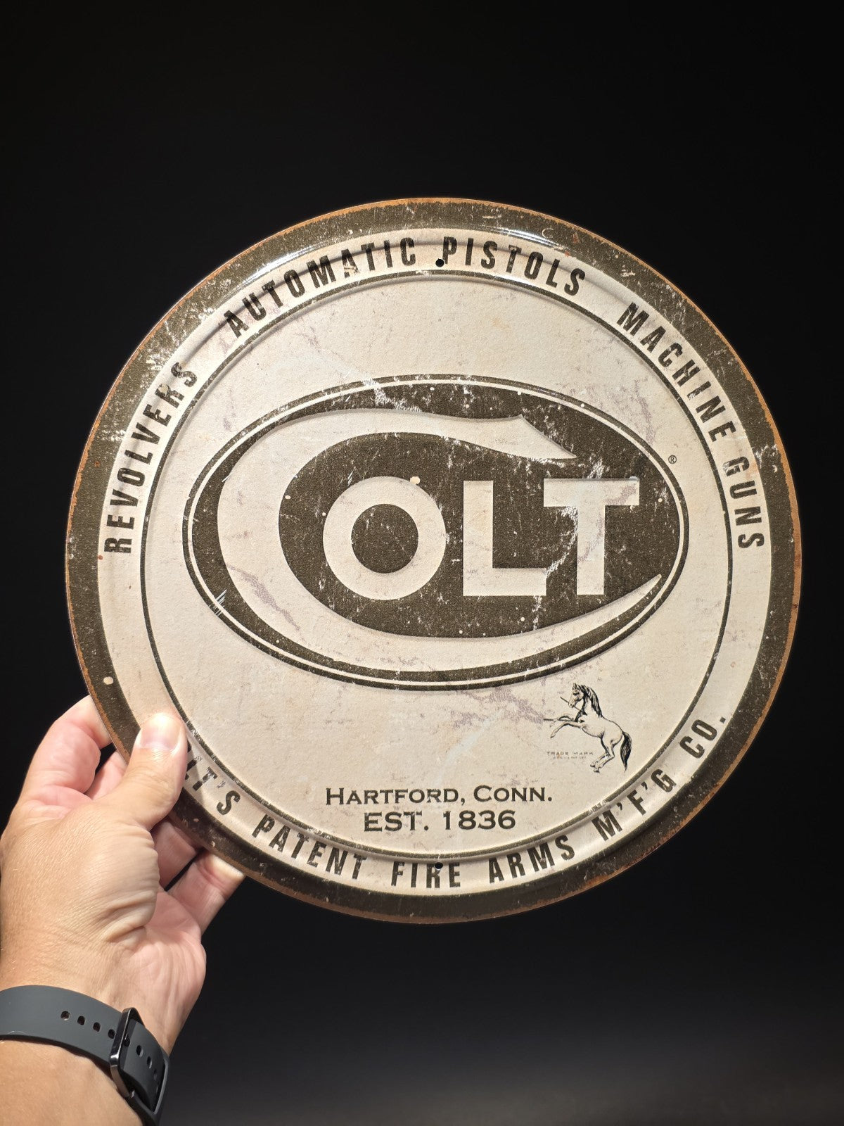 11 1/2" Metal Vintage Style Colt Sign