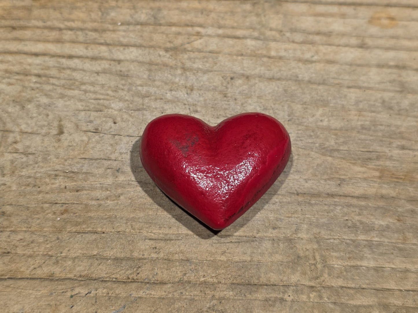 Vintage Style Cast Iron Red Heart