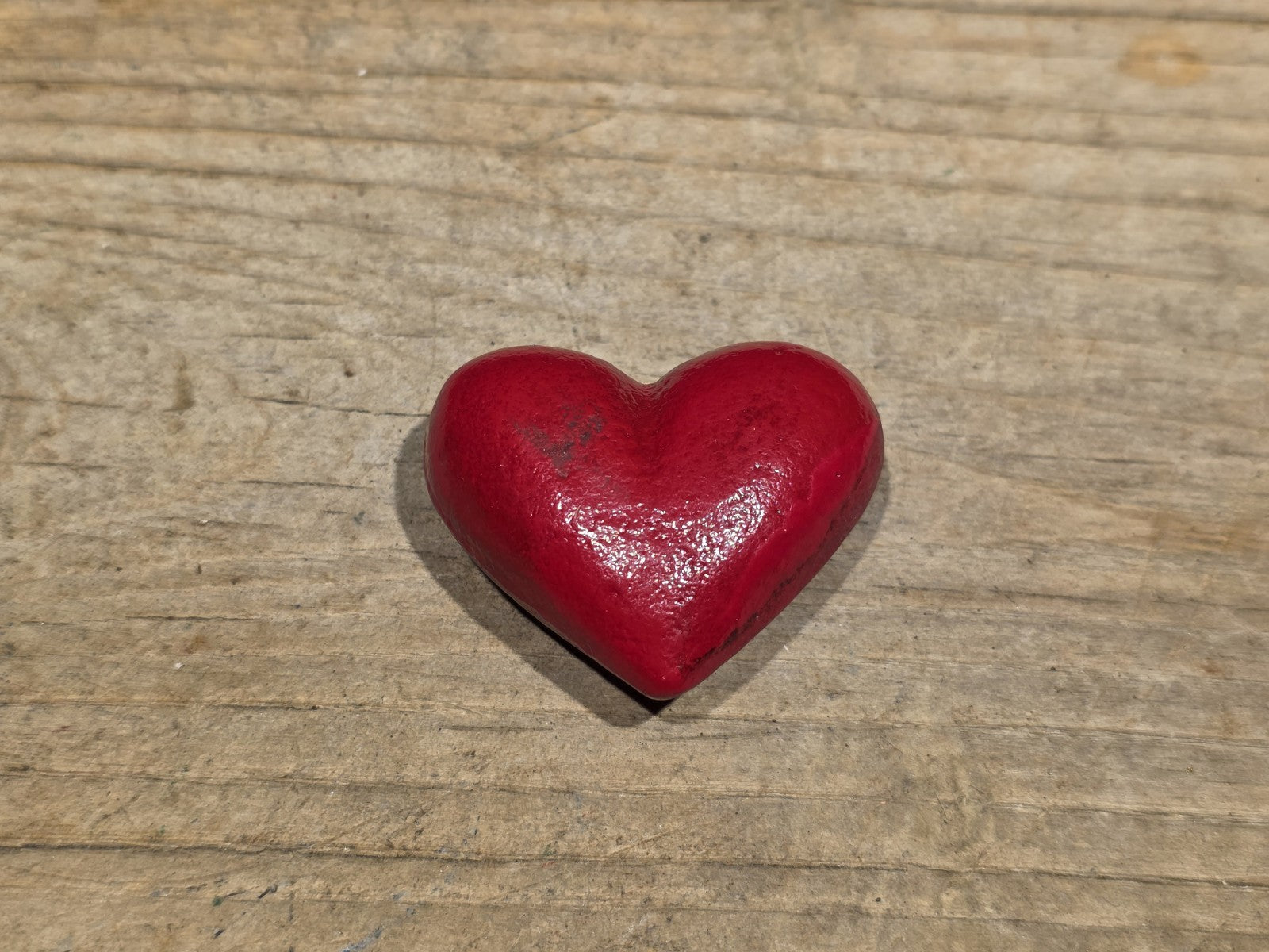 Vintage Style Cast Iron Red Heart
