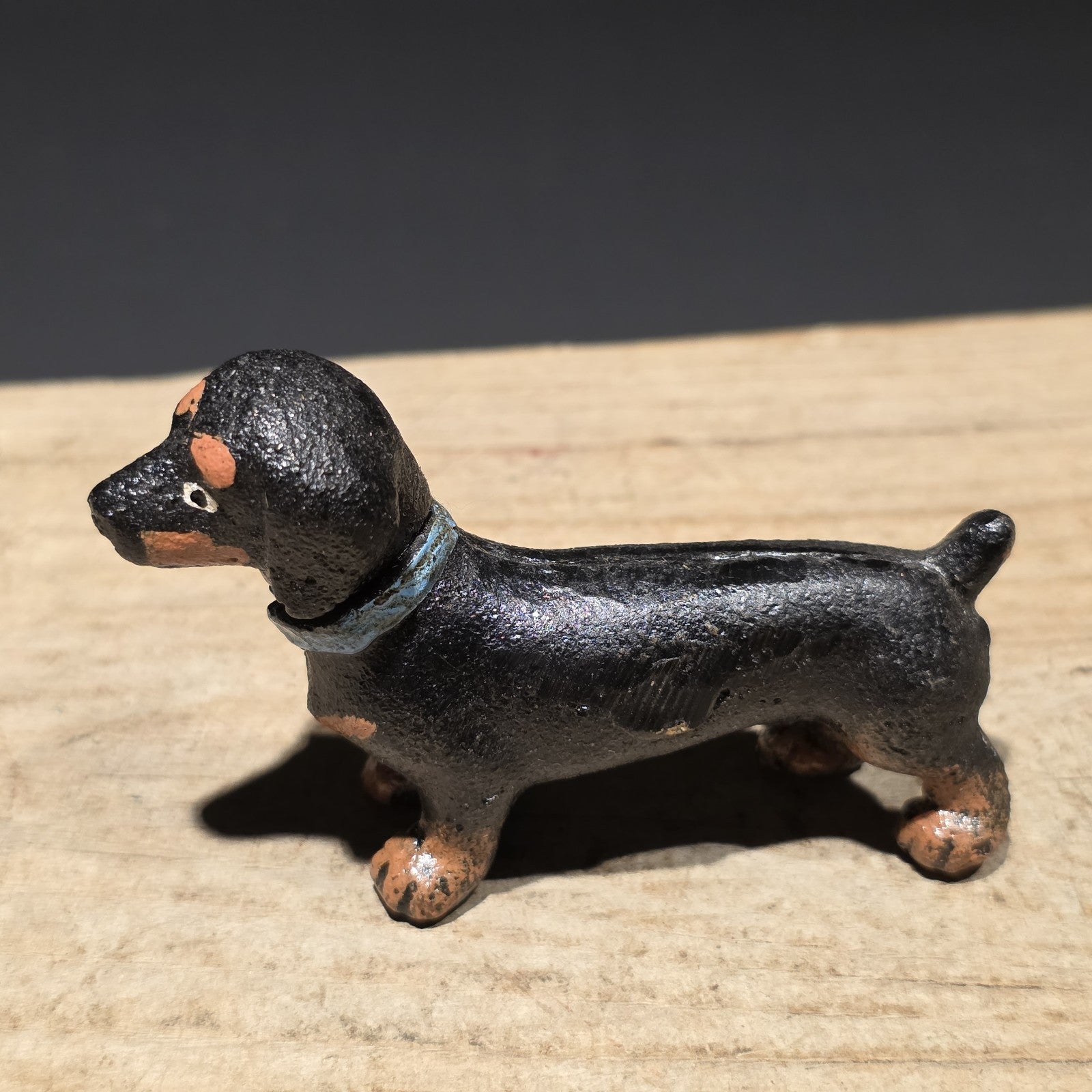 Cast Iron Dachshund Dog Figurine – Vintage Style Mini Animal Figure