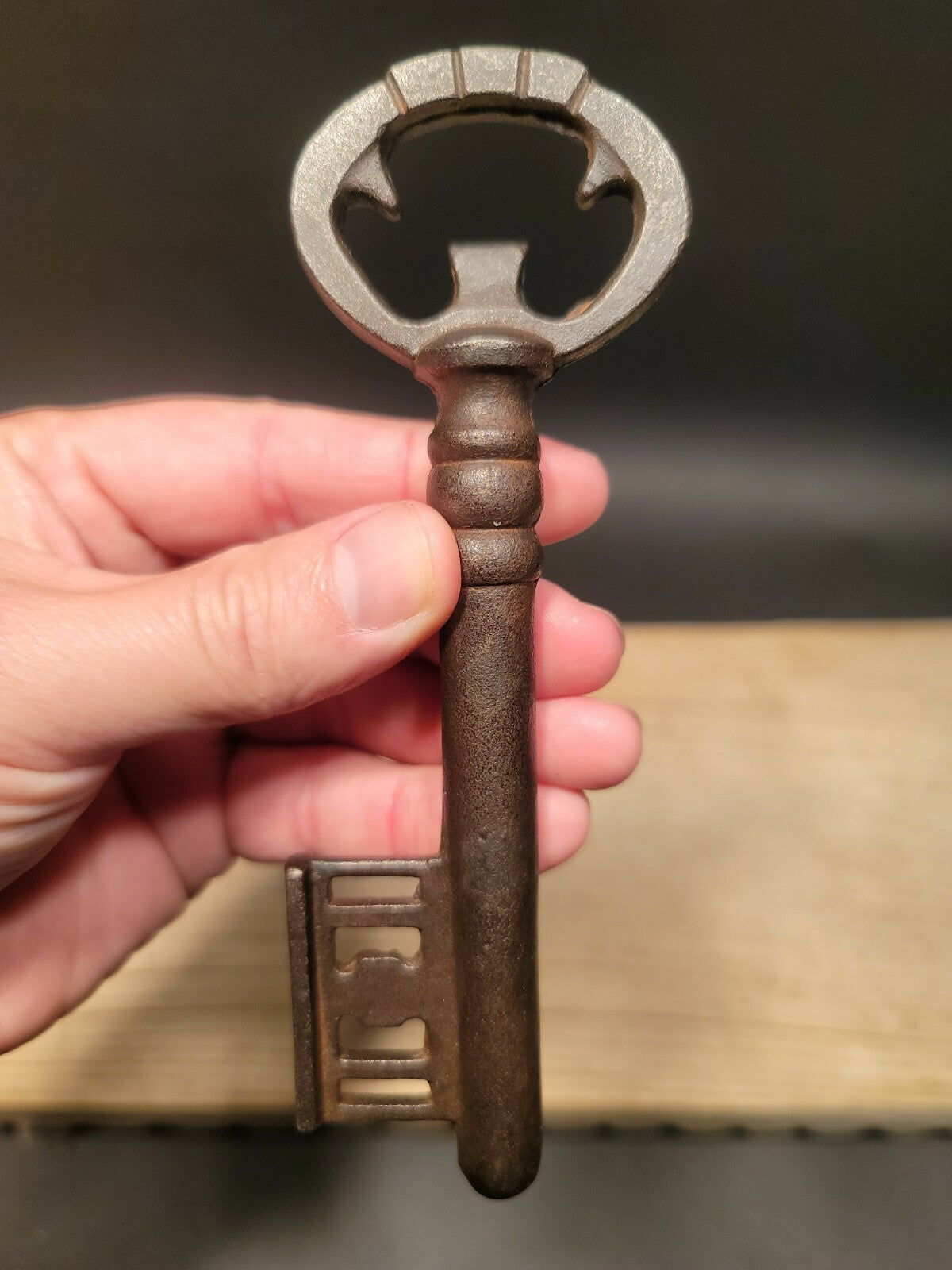 6 1/8" Antique Style Cast Iron Large Skeleton Church Key
