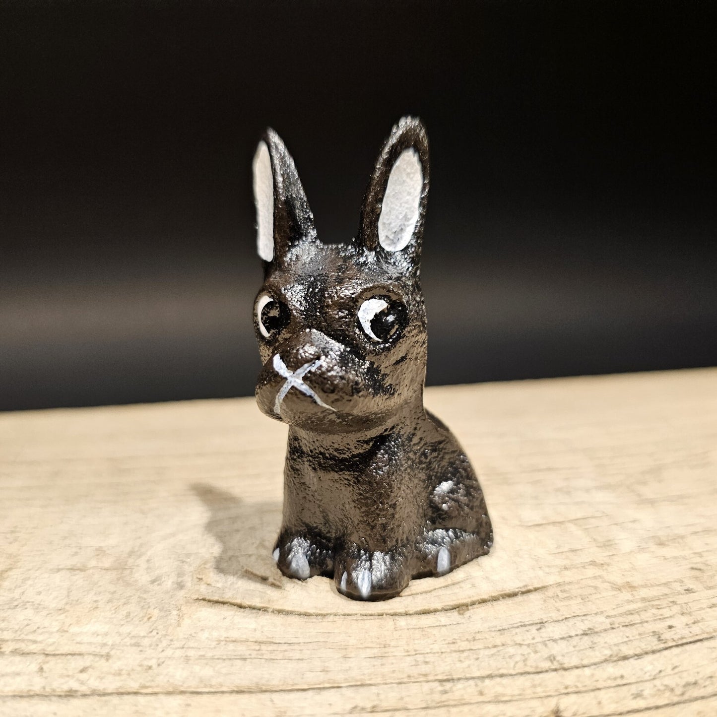 Antique Vintage Style Cast Iron French Bulldog Figure