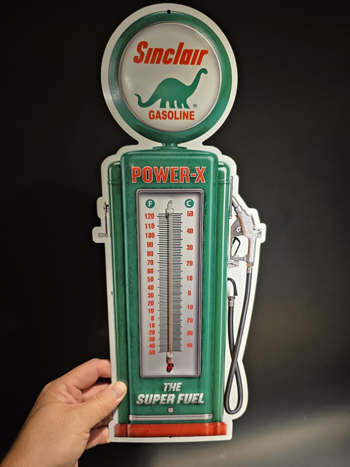 17 1/2 " Metal Vintage Style Sinclair Thermometer Sign
