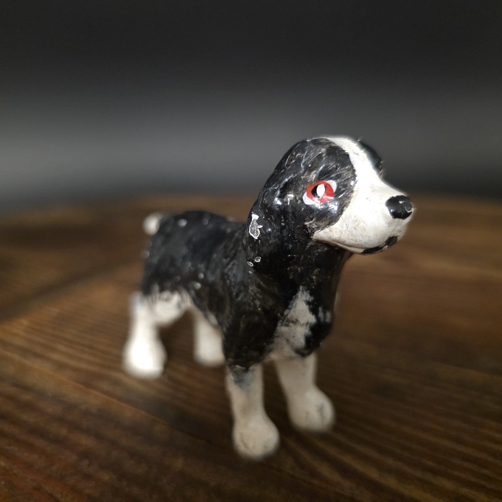 Vintage Antique Style Miniature Cast Iron King Charles Spaniel Dog Figurine Dog