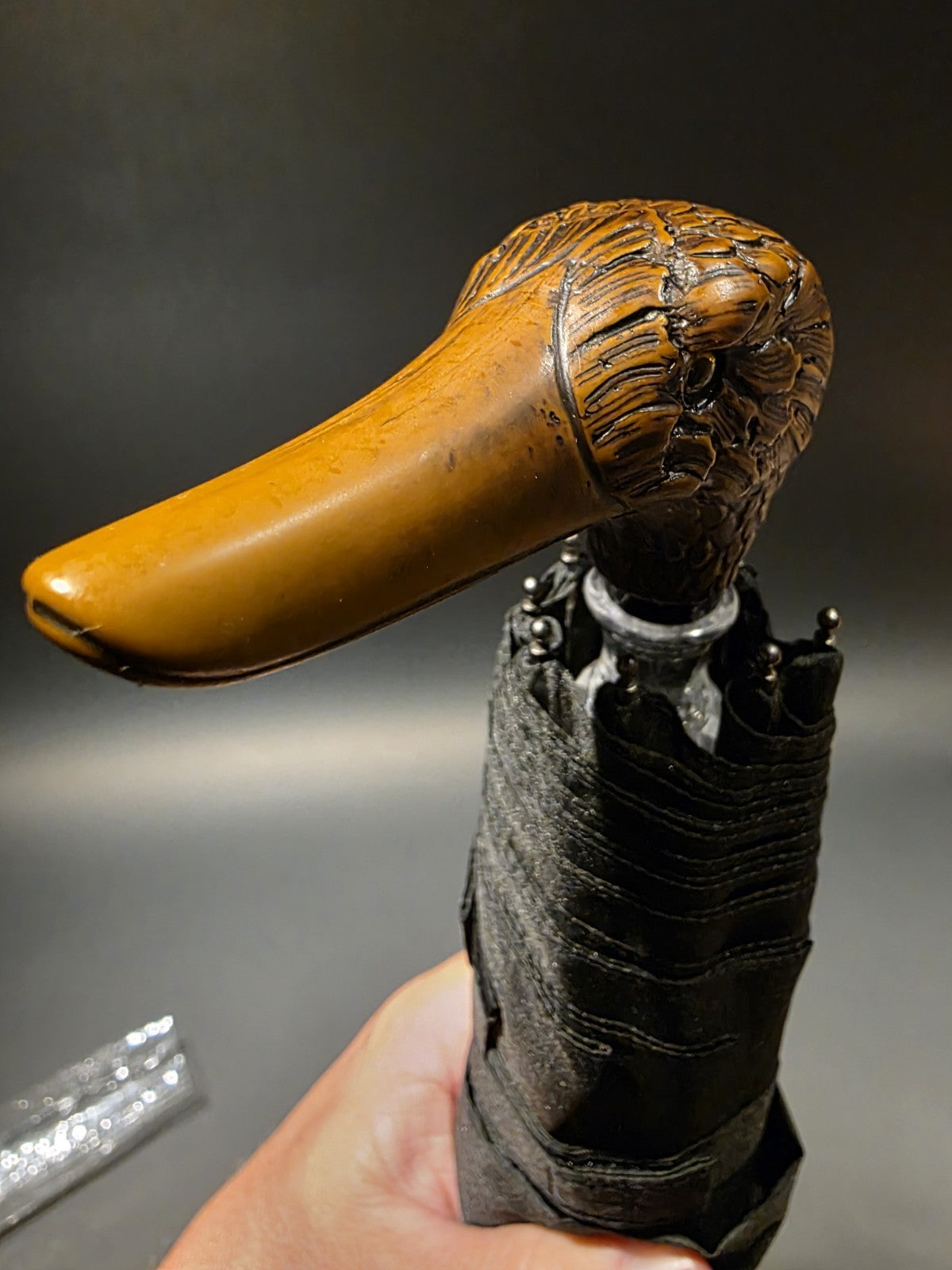11 1/2" Antique Style Mallard Duck Handle Umbrella