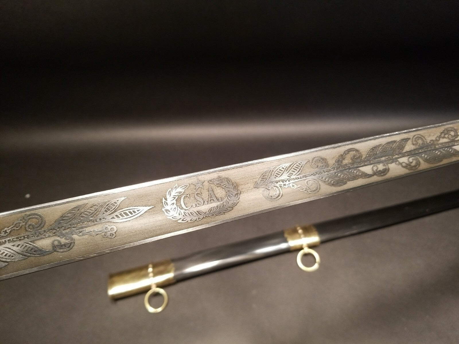 Antique Style Fayetteville Armory Civil War Officers Confederate CS Sword 