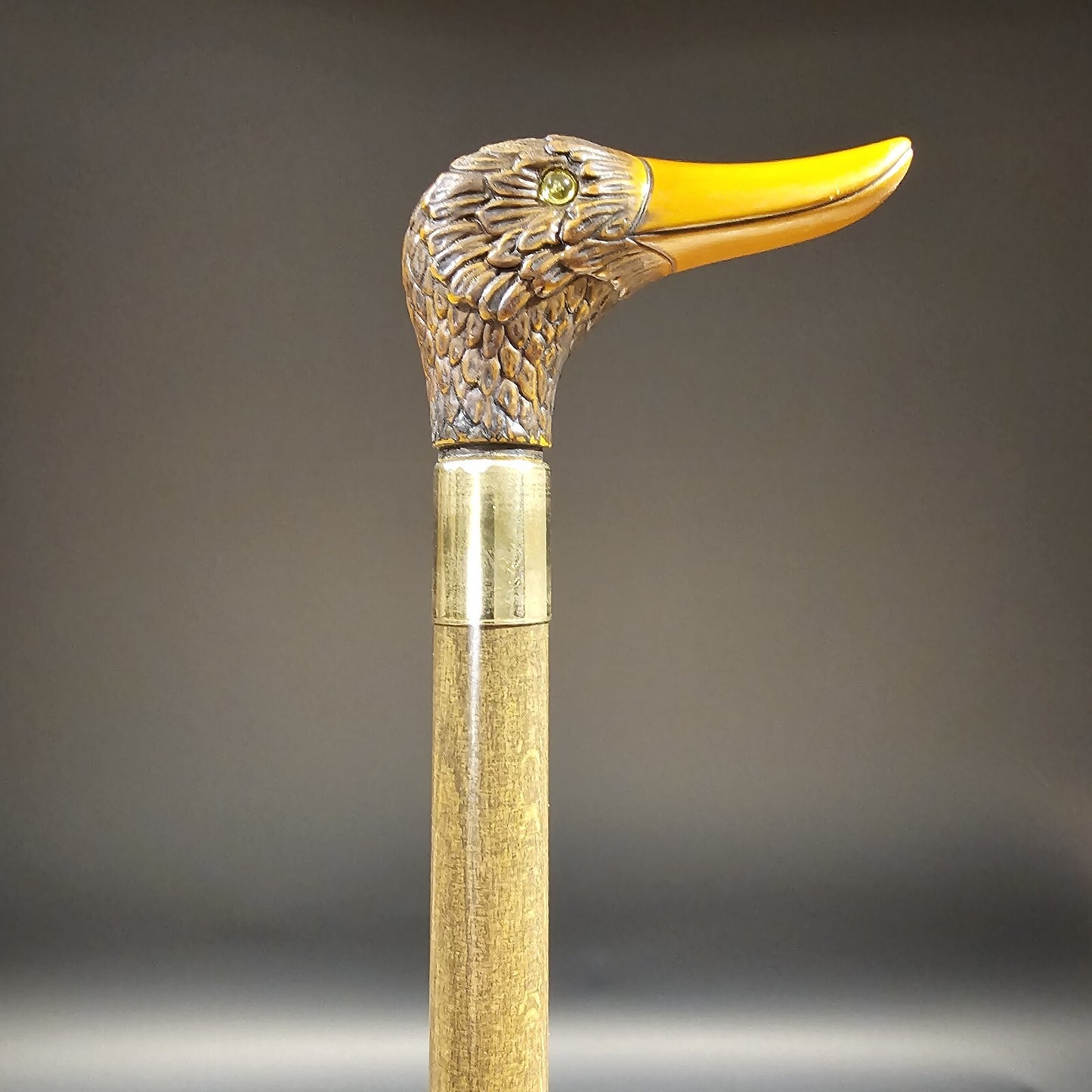 36" Antique Style Brown Duck Head Walking Stick Cane