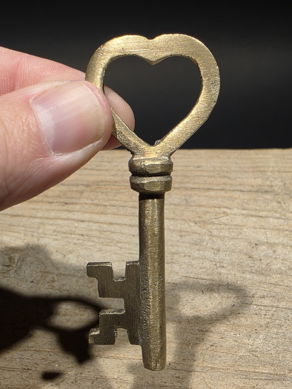 3" Antique Style Brass Skeleton Key