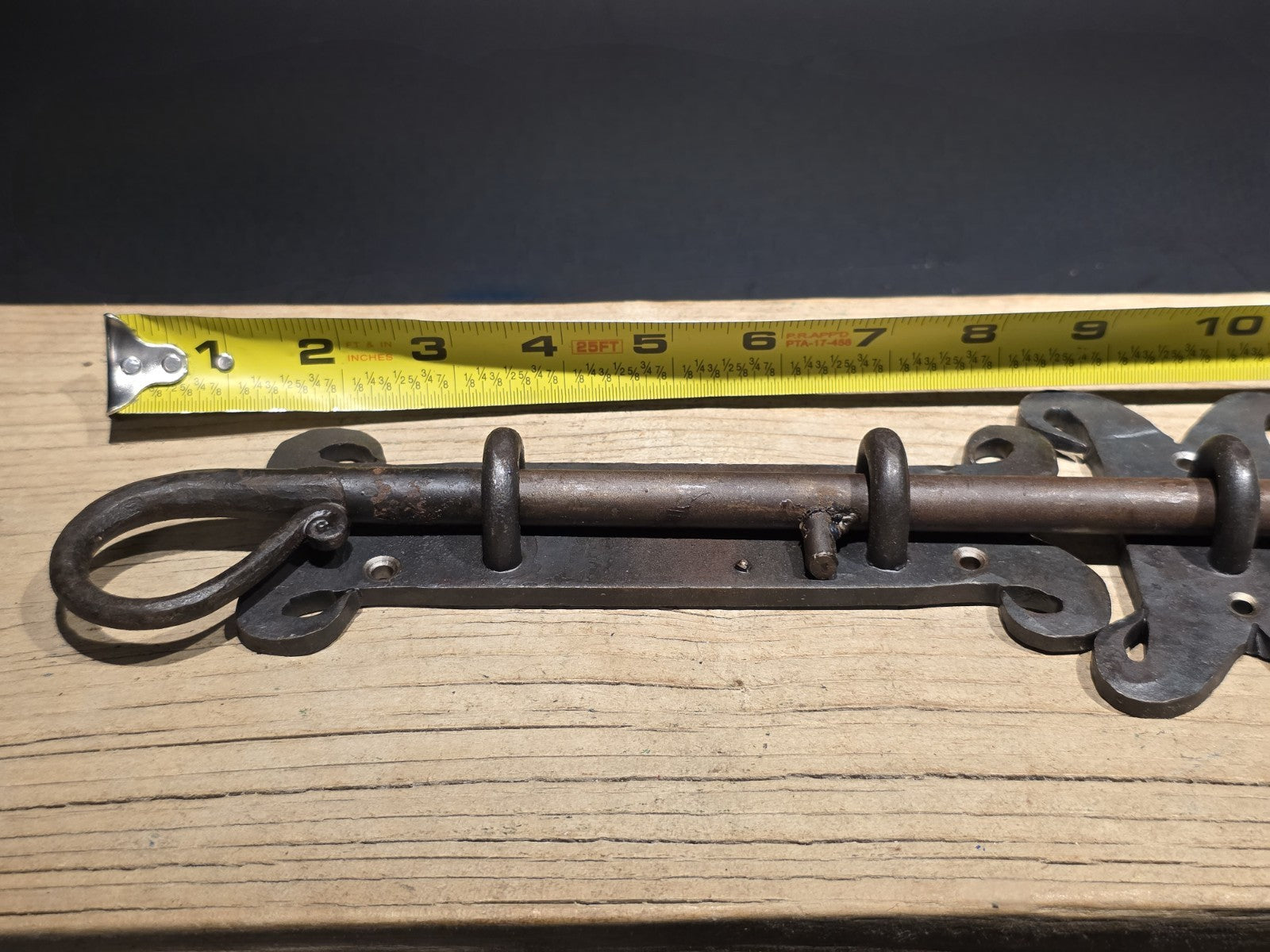 Antique Style Pennsylvania German  Slide Latch Hand Forged Primitive Iron
