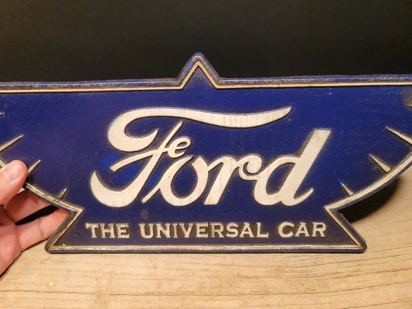 Antique Vintage Style Cast Iron Ford Car Sign Plaque