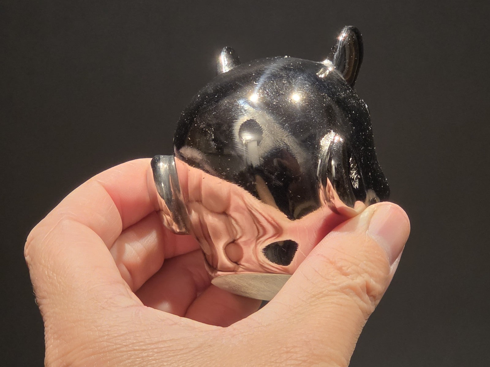 Vintage Style Devil Skull Metal Shifter Knob Hood Ornament- Undrilled