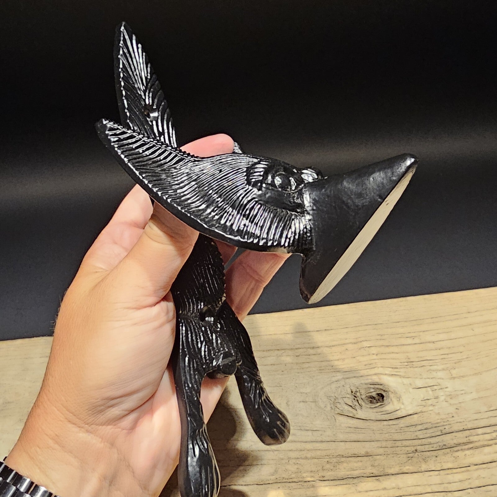 Antique Vintage Style Black Cast Iron FOX Head DOOR KNOCKER Hardware