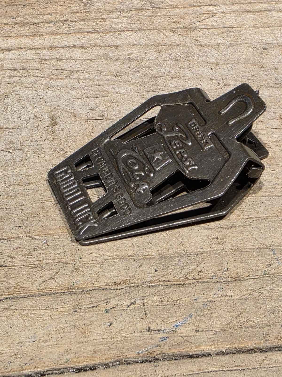Antique Style Metal Pepsi Cola Good Luck Paper or Money Clip