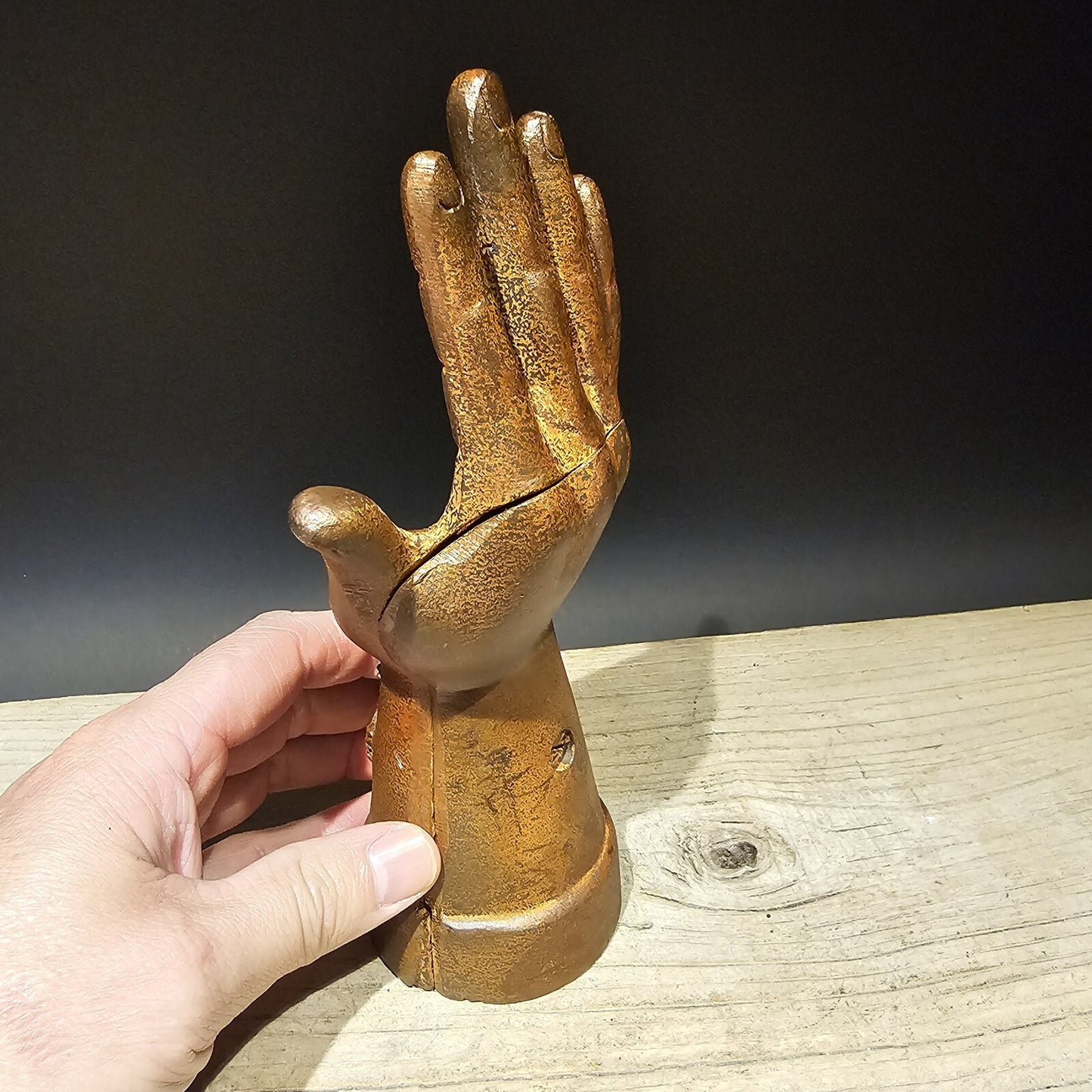 Vintage Antique Style Cast Iron Coca Cola Hand Coin Bank