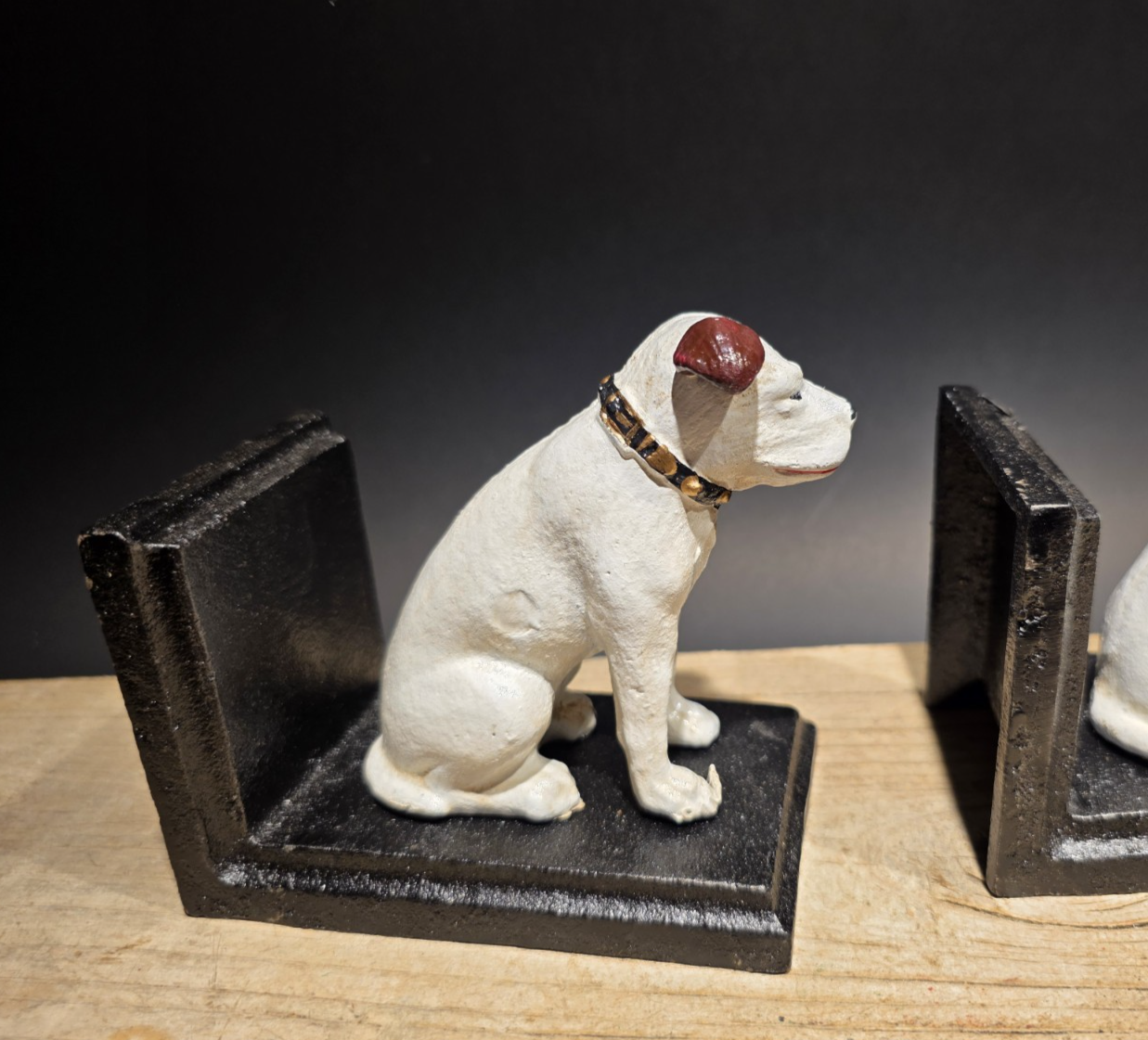 Pair of Cast Iron Nipper Dog Bookends