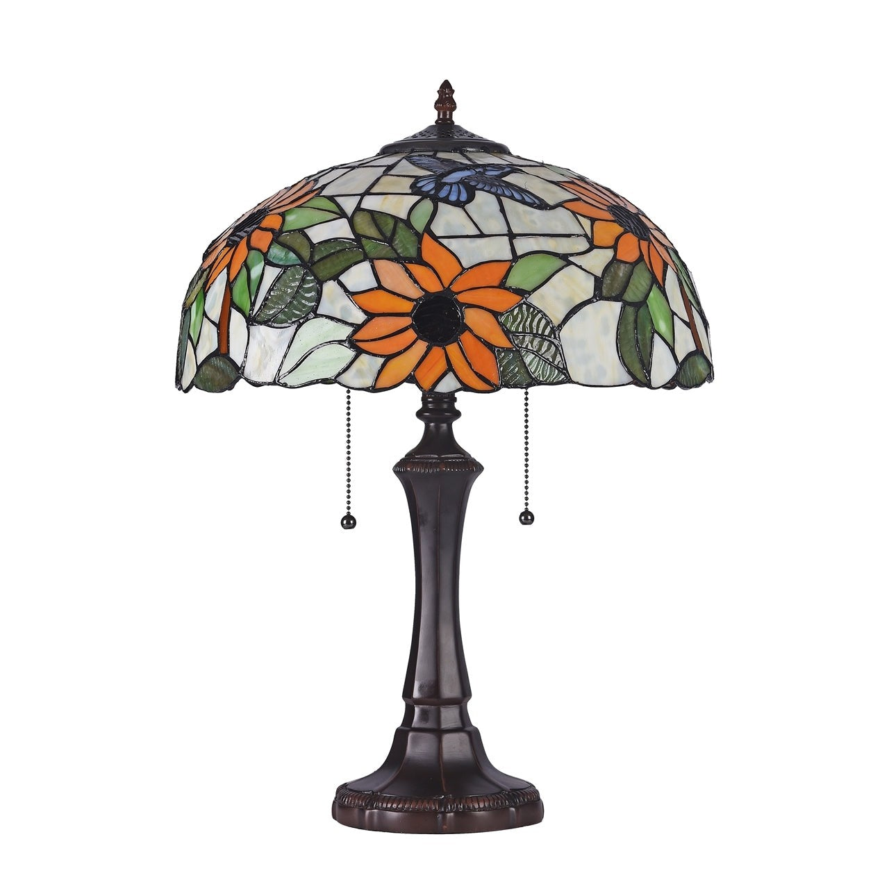 22.2" Tiffany-Style Sunflower Stained Glass Table Lamp