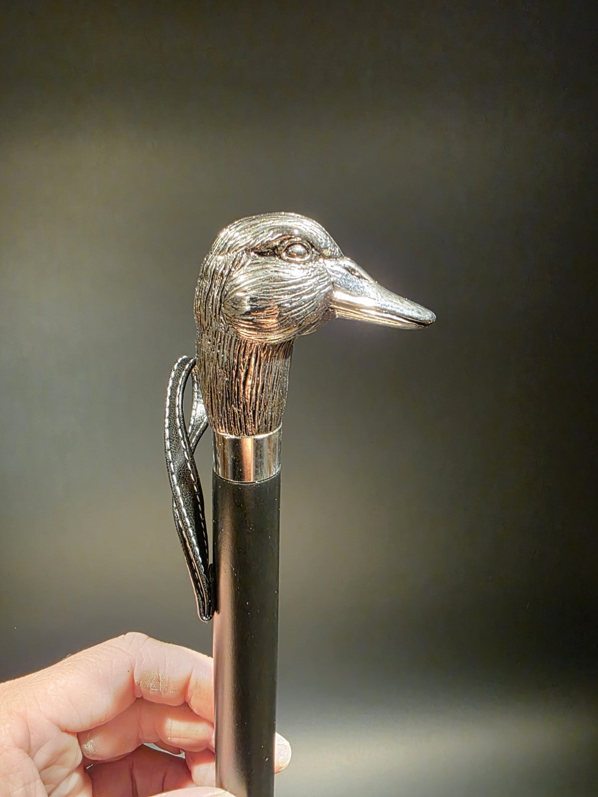 22" Vintage Style Silver Duck Head Shoehorn