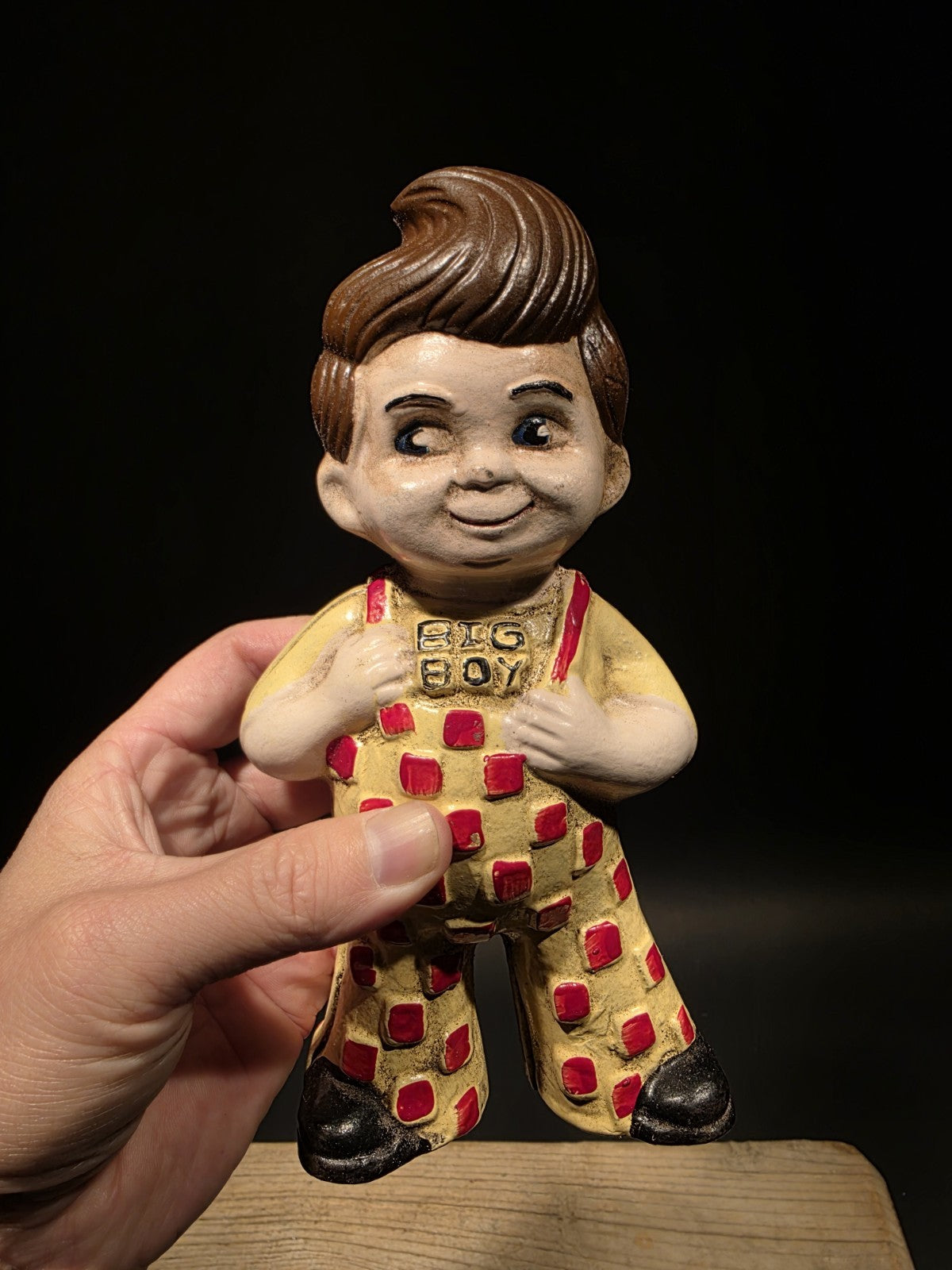 Antique Vintage Style Cast Iron Big Boy Coin Bank
