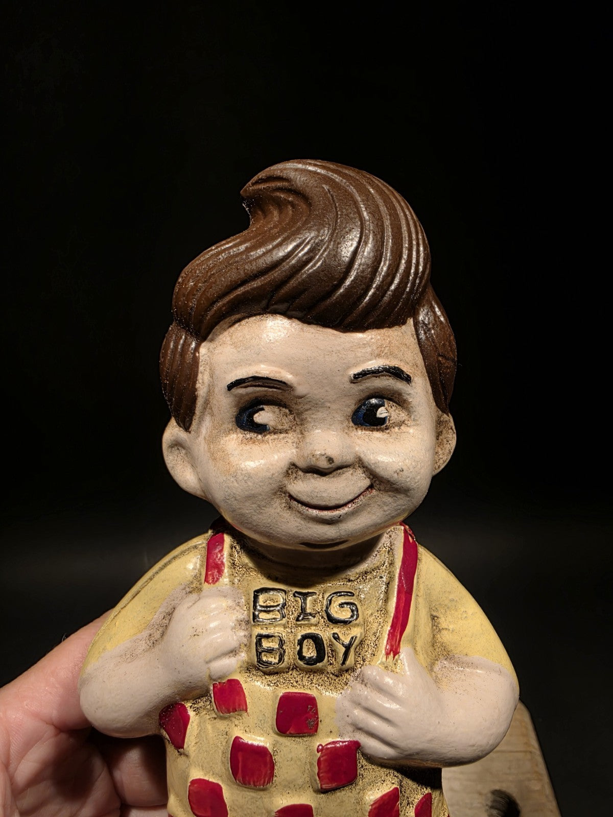 Antique Vintage Style Cast Iron Big Boy Coin Bank
