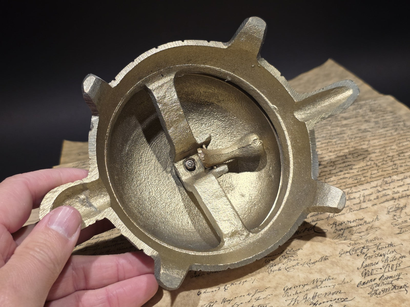 8" Vintage Style Brass Turtle Desk Service or Counter Bell