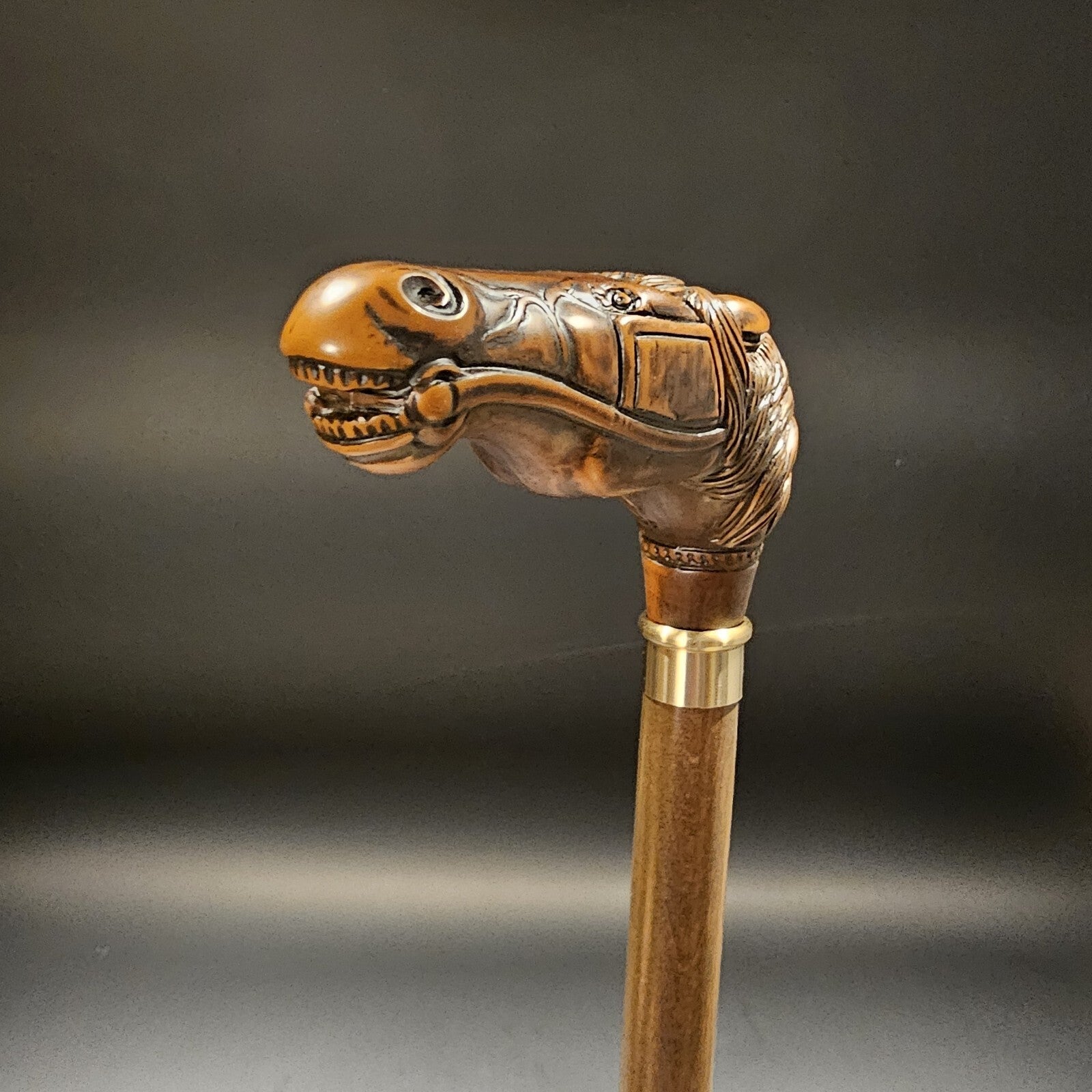 36" Antique Style Horse Head Walking Stick Cane