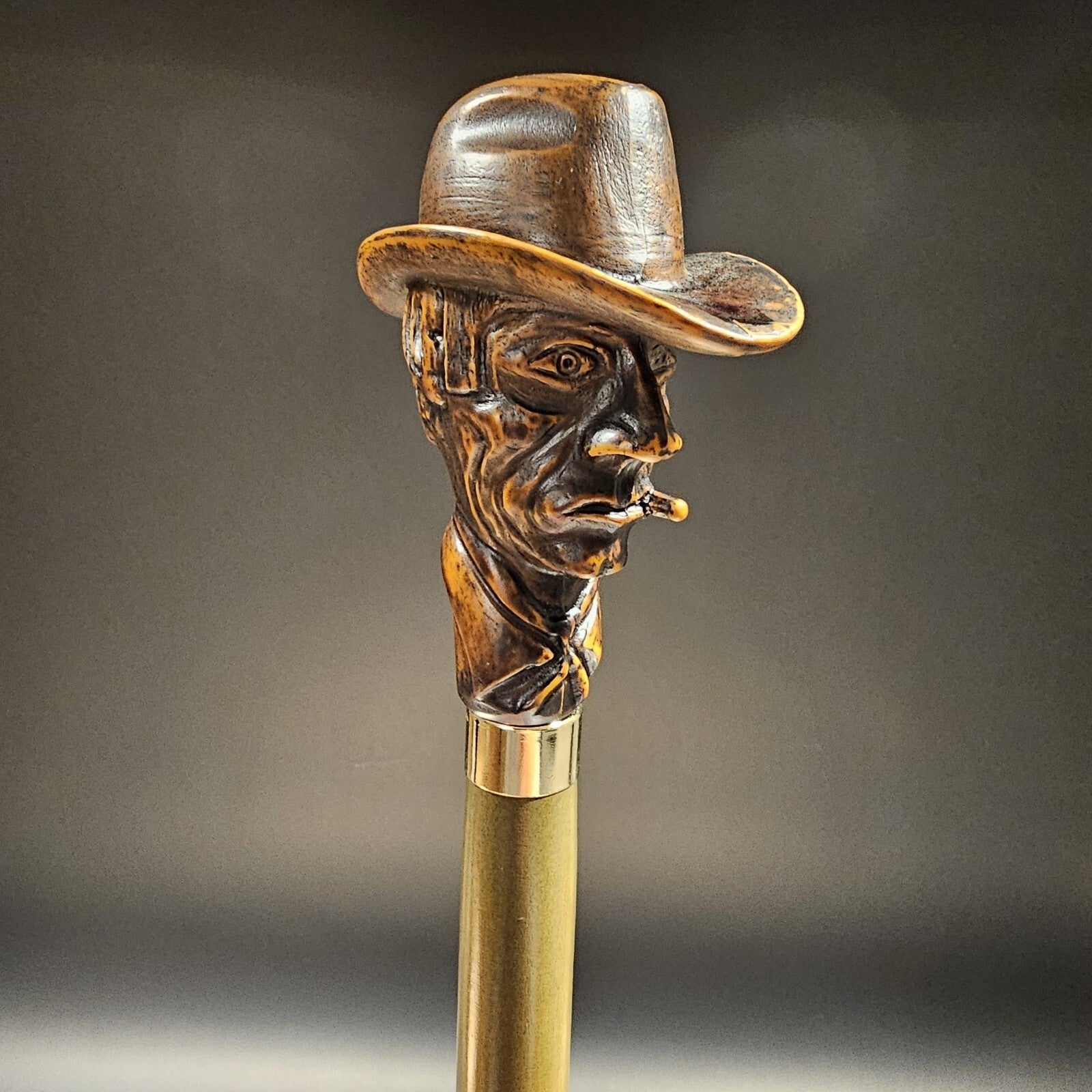36" Antique Style Cigar Man Walking Stick Cane