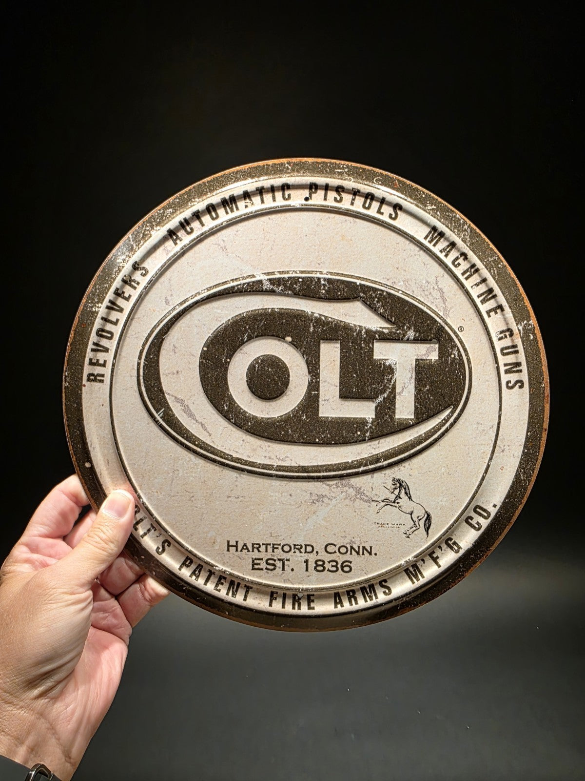 11 1/2" Metal Vintage Style Colt Sign