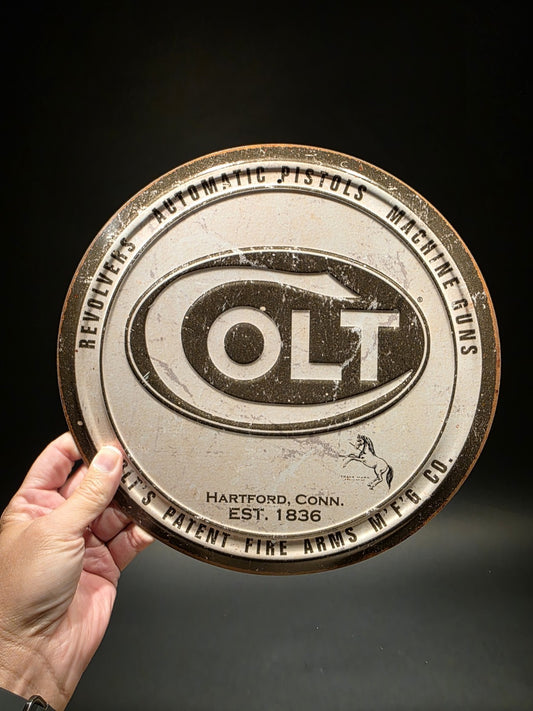 11 1/2" Metal Vintage Style Colt Sign