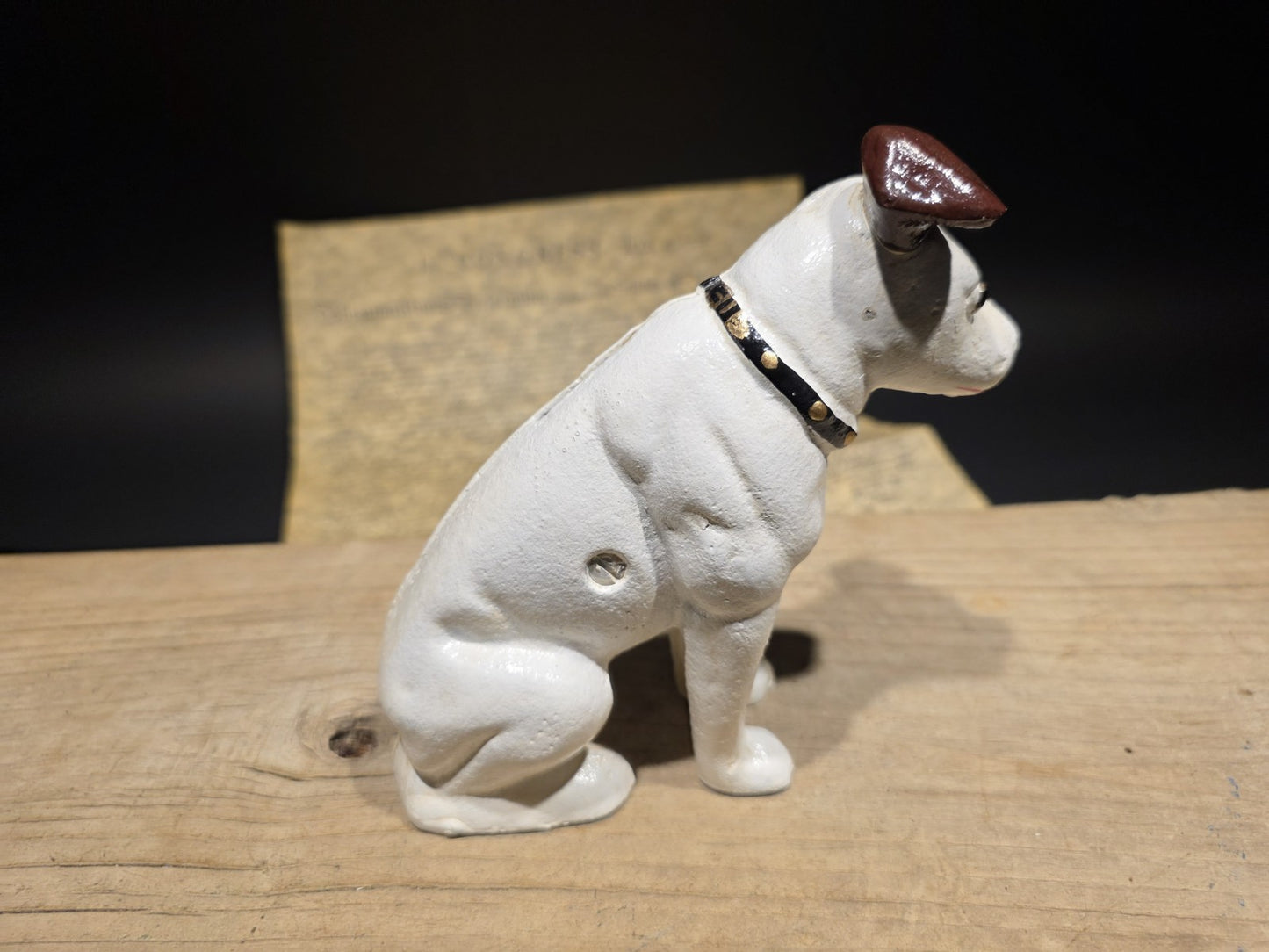 6" Vintage Style Nipper Dog Cast Iron Coin Bank