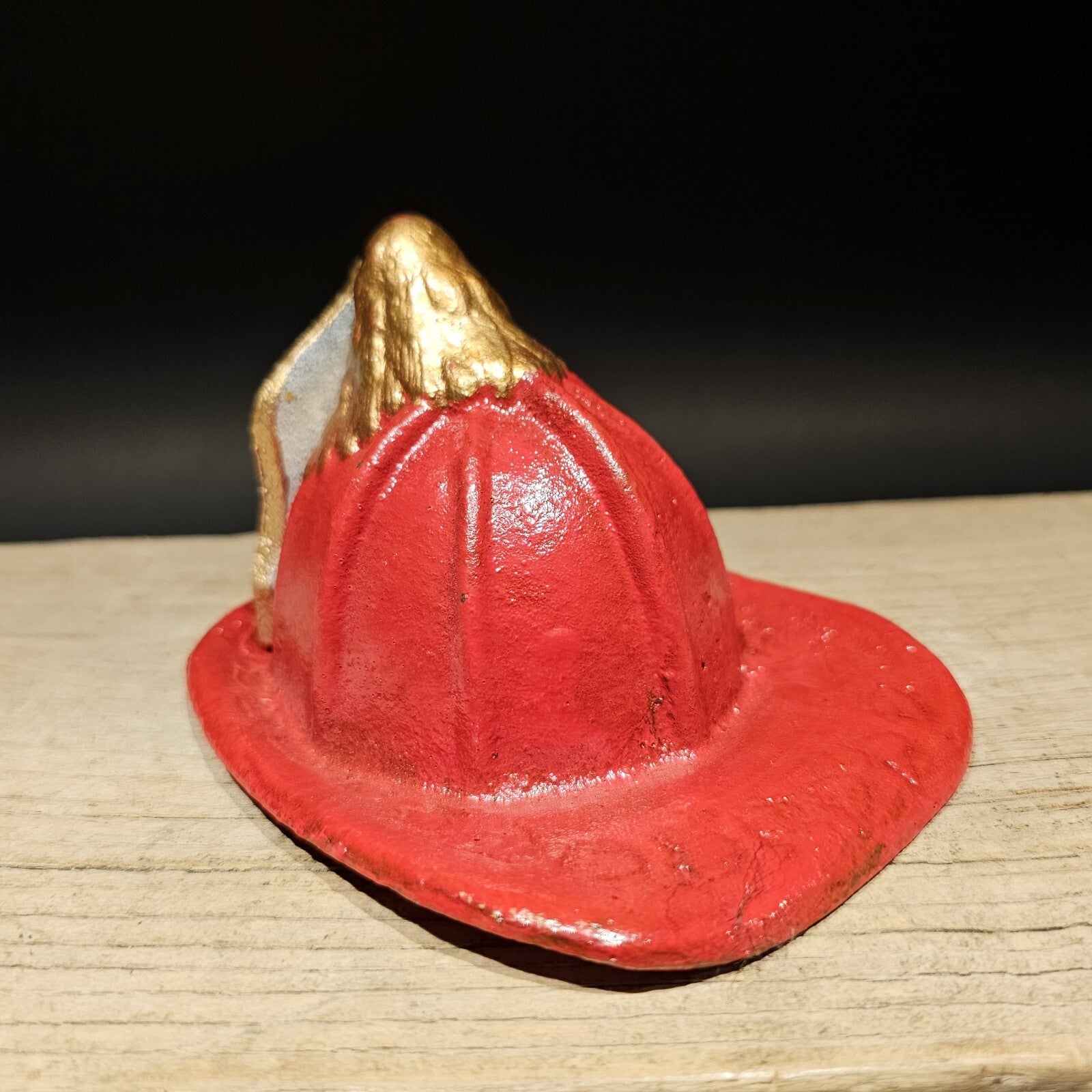 Antique Style Miniature Cast Iron Texaco Fireman Helmet