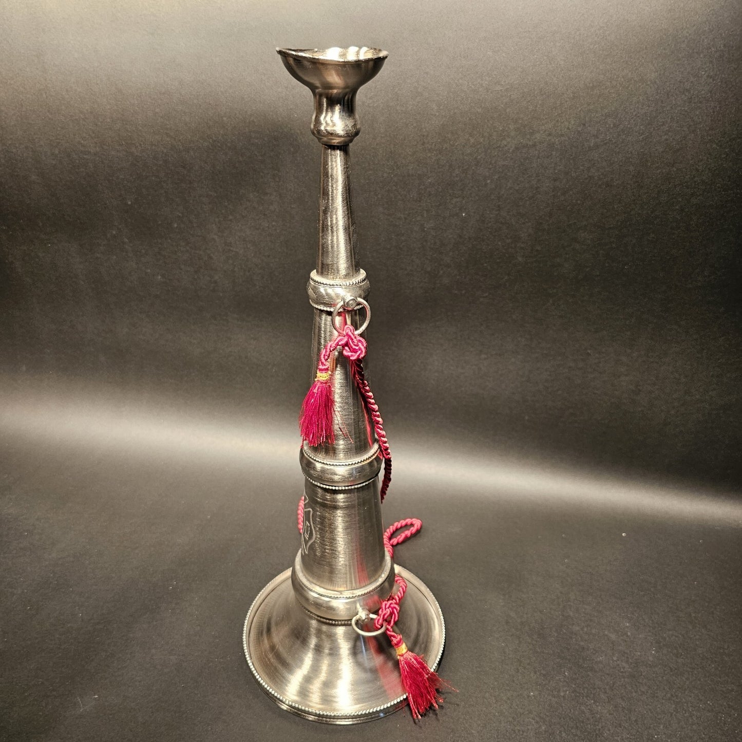 16 1/2" Antique Style Silver Fireman Presentation Speaking Trumpet