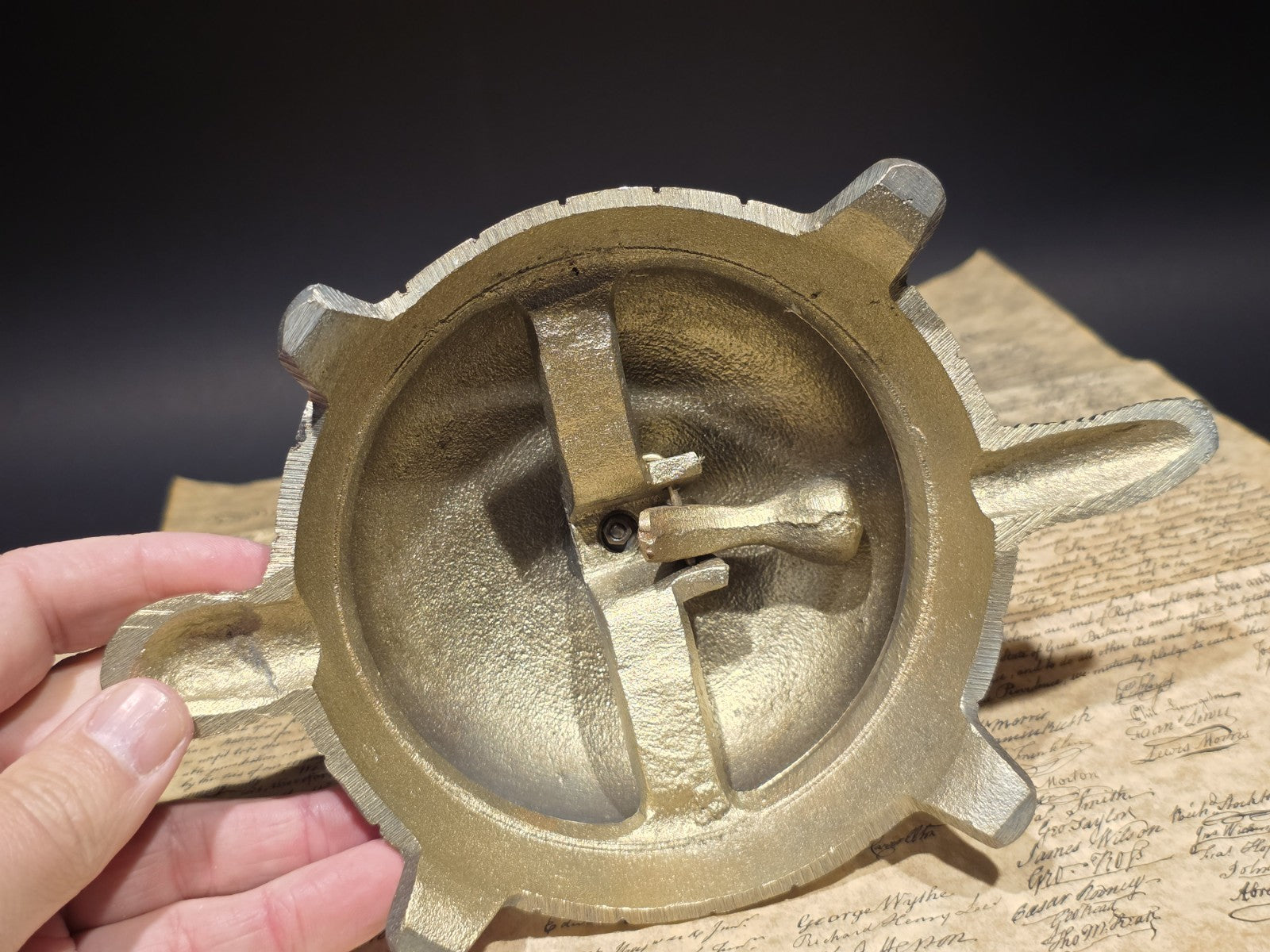 8" Vintage Style Brass Turtle Desk Service or Counter Bell