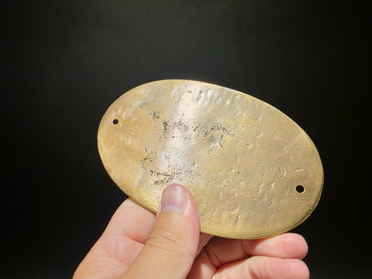 5" Antique Vintage Style Brass Pony Express Oval Plaque