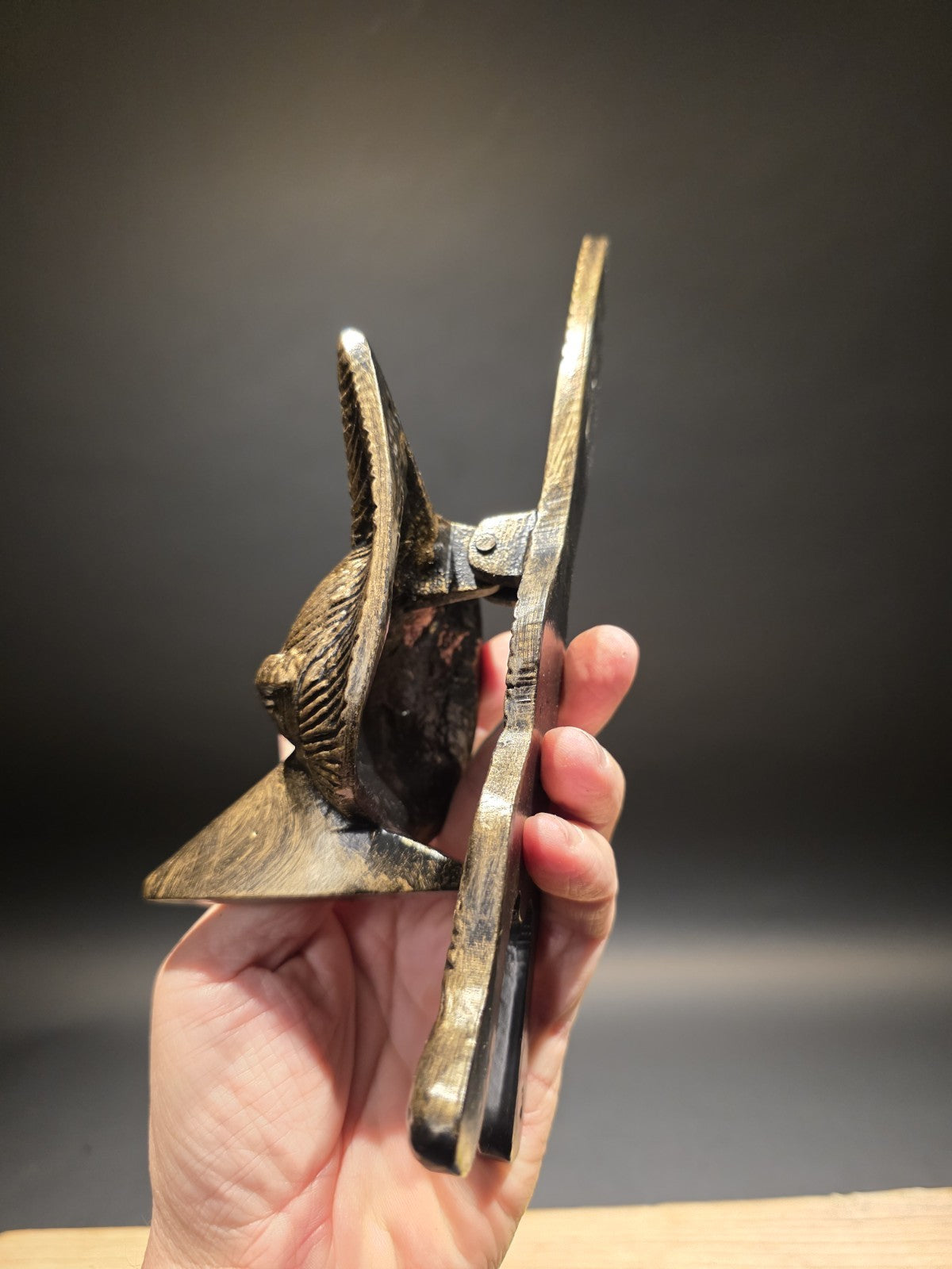 Vintage Style Antique Brass Cast Iron Fox Head Door Knocker