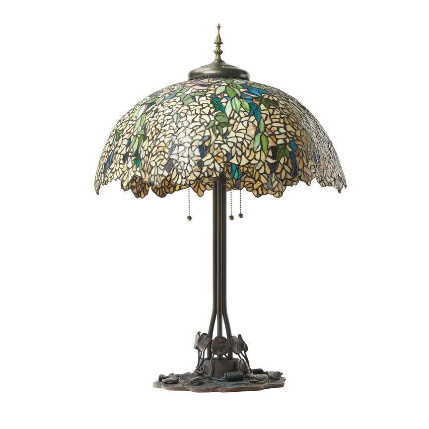 31.75"H Laburnum Antique Style Stained Glass Table Lamp