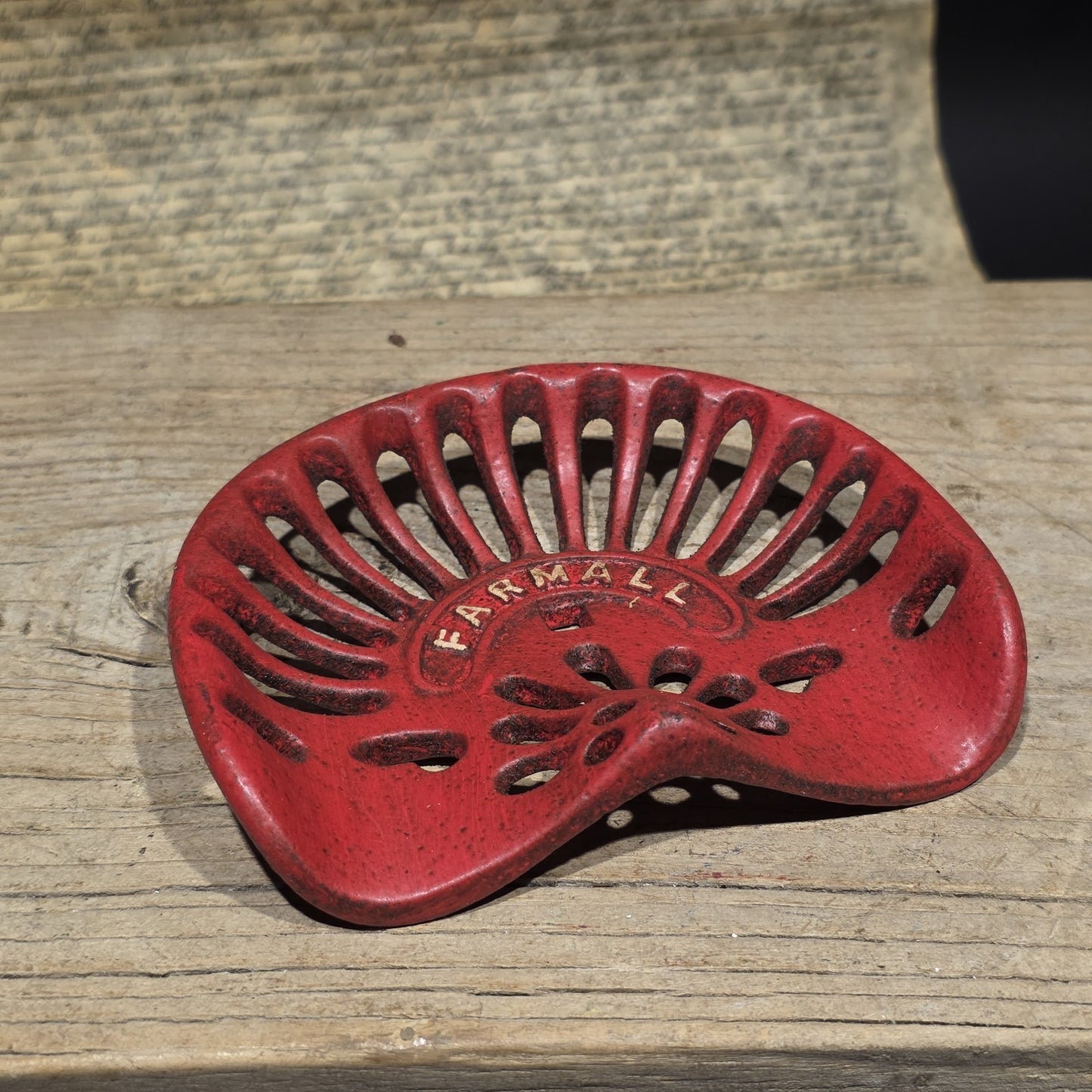 5" Mini Farmall Cast Iron Tractor Seat – Red IH Salesman Sample Paperweight
