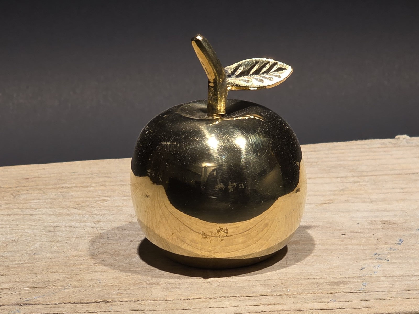 Antique Vintage Style Schoolhouse Brass Apple Bell