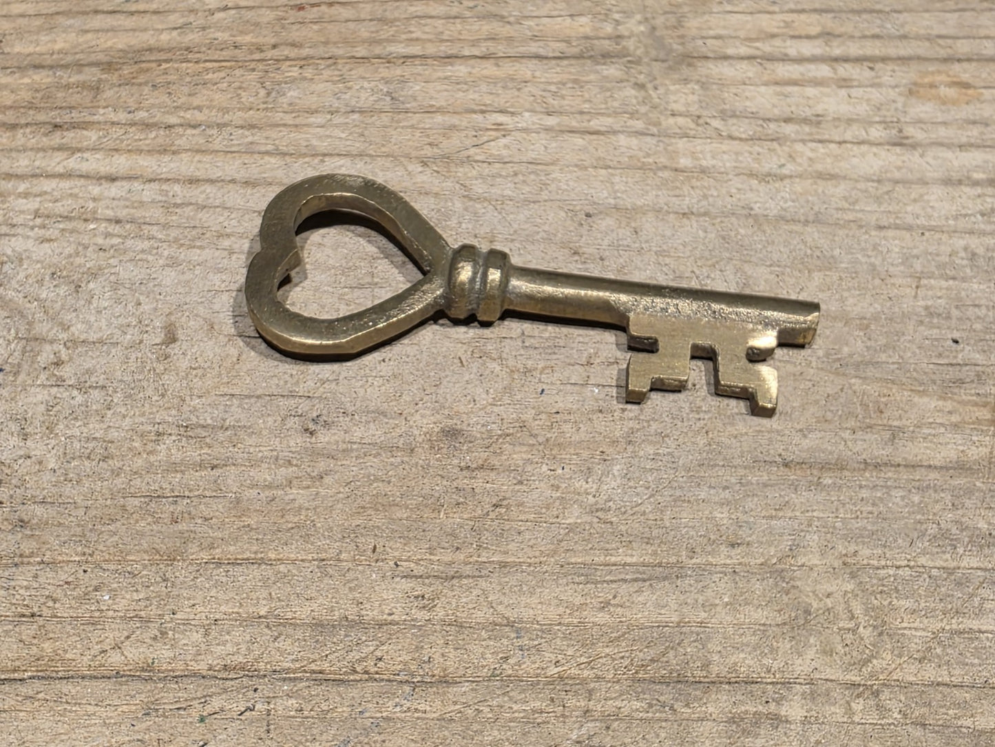 3" Antique Style Brass Skeleton Key